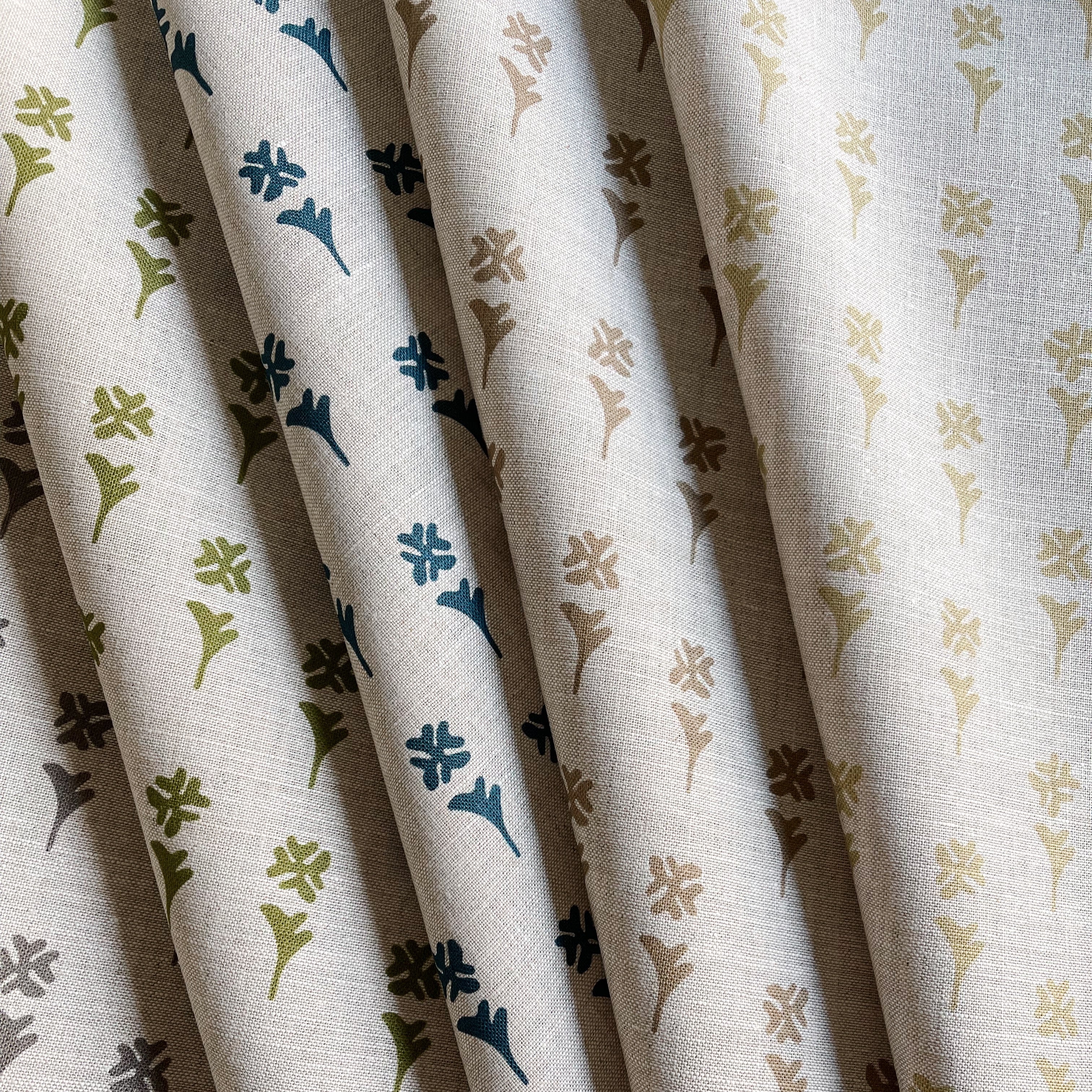 Daffodil fabric in Tupelo styled by Emily Daws β cozy countryside look for floral curtains or cushions