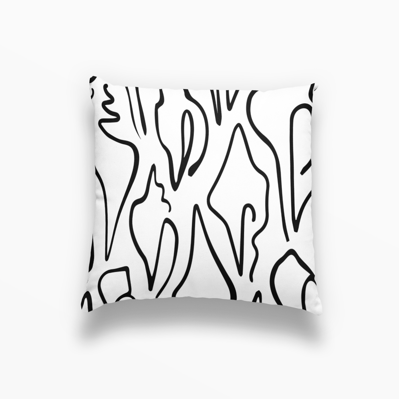 Decorative linen pillow by Emily Daws, styled for artful home interiors.