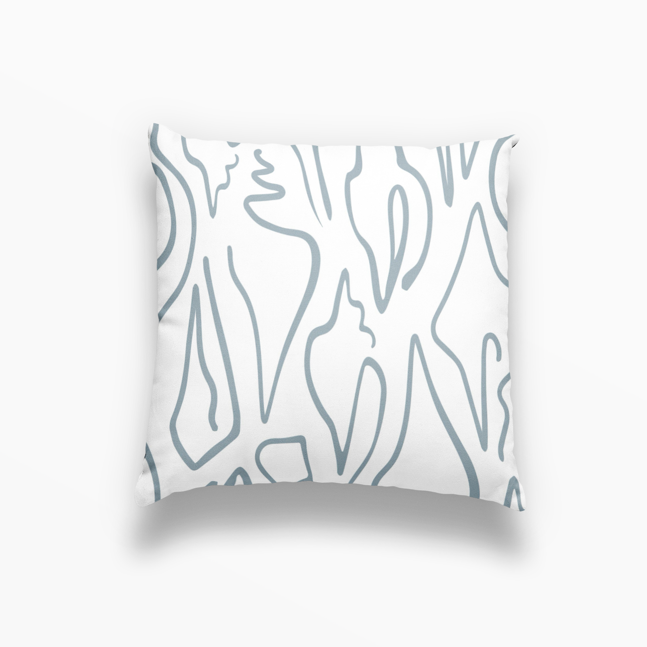 Single decorative pillow by Emily Daws, featuring luxury textiles made in the South.