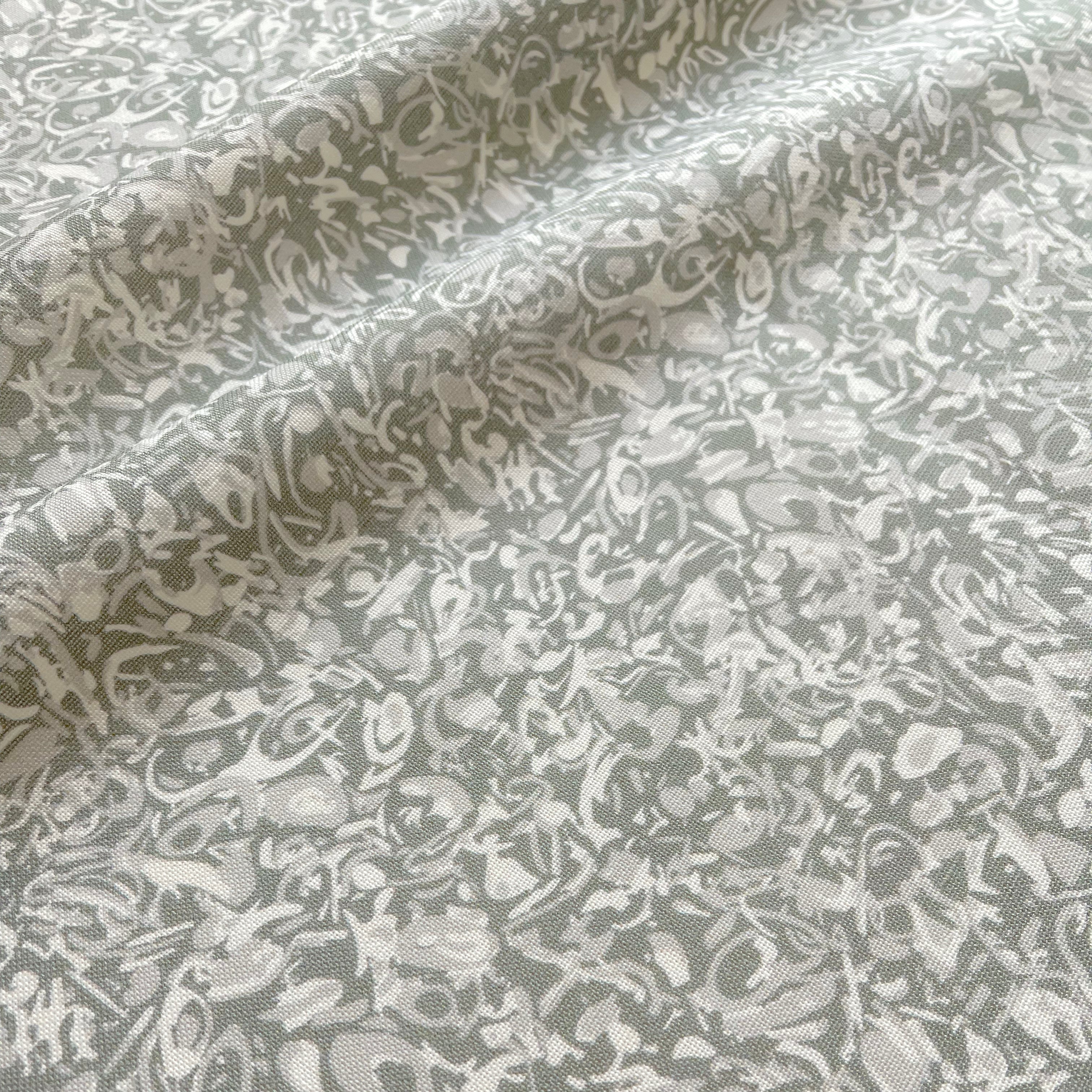 Estuary pillow in Artichoke – close-up of fabric texture and linear pattern from the Waterways Collection