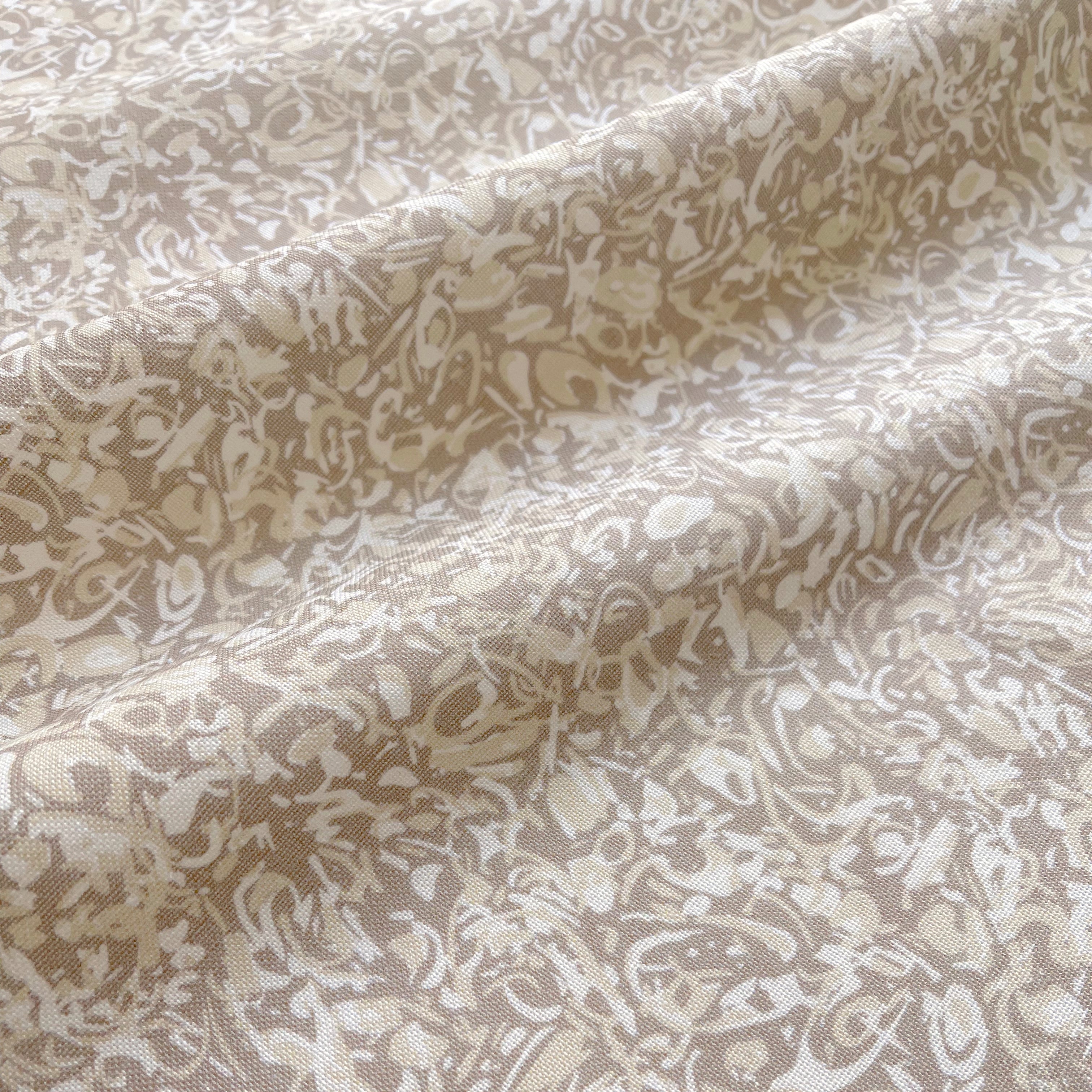 Estuary fabric in Cedar by Emily Daws — close-up detail of Belgian linen, Waterways Collection