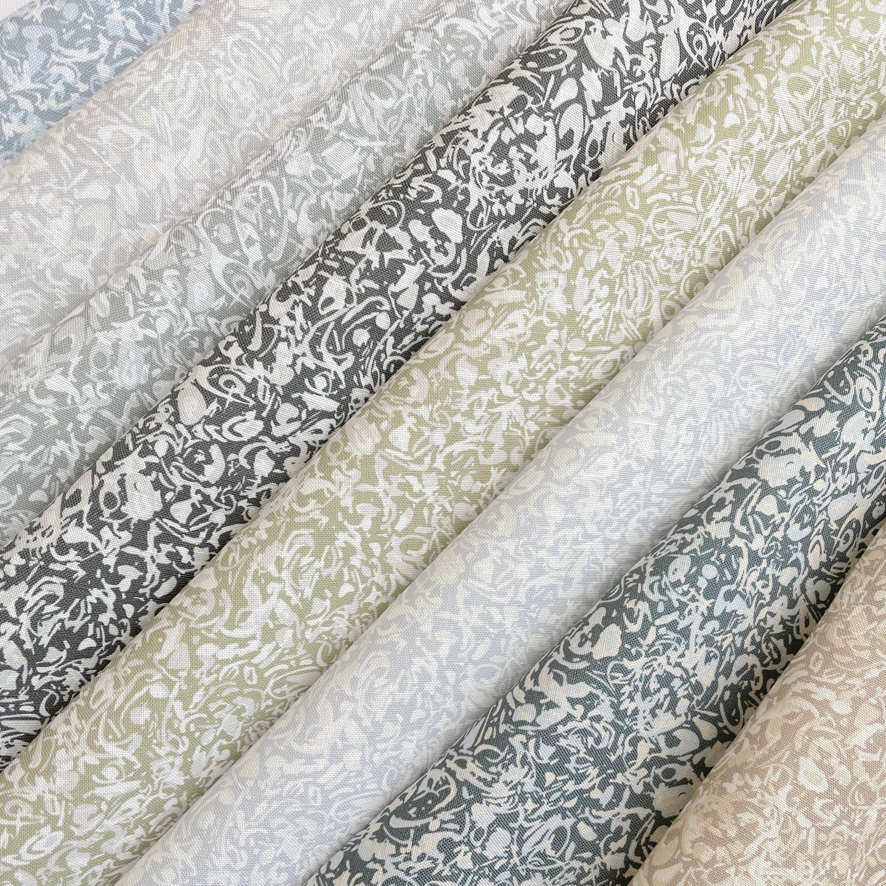 Estuary fabric in Heron by Emily Daws styled in an interior β Waterways Collection