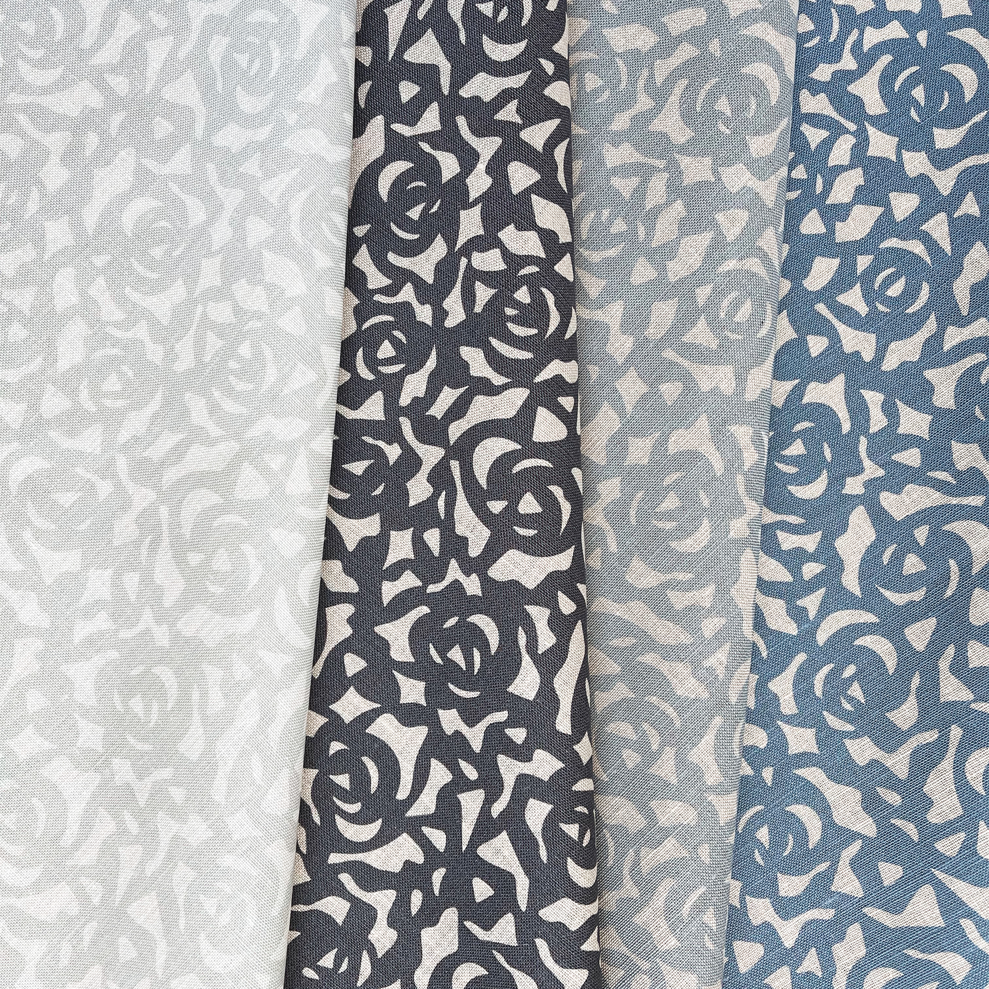 Gardenia fabric in Mist by Emily Daws – styled in a coastal-inspired interior for pillows or window treatments – Charleston fabric by the yard for interiors