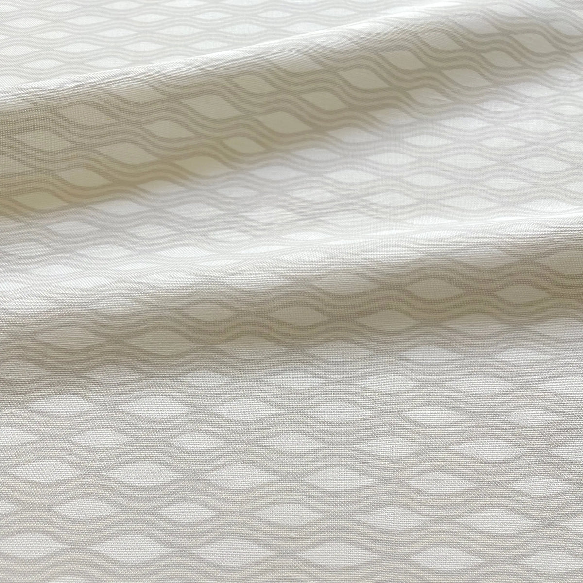 Inlet fabric in Beach by Emily Daws — close-up detail of Belgian linen, Waterways Collection