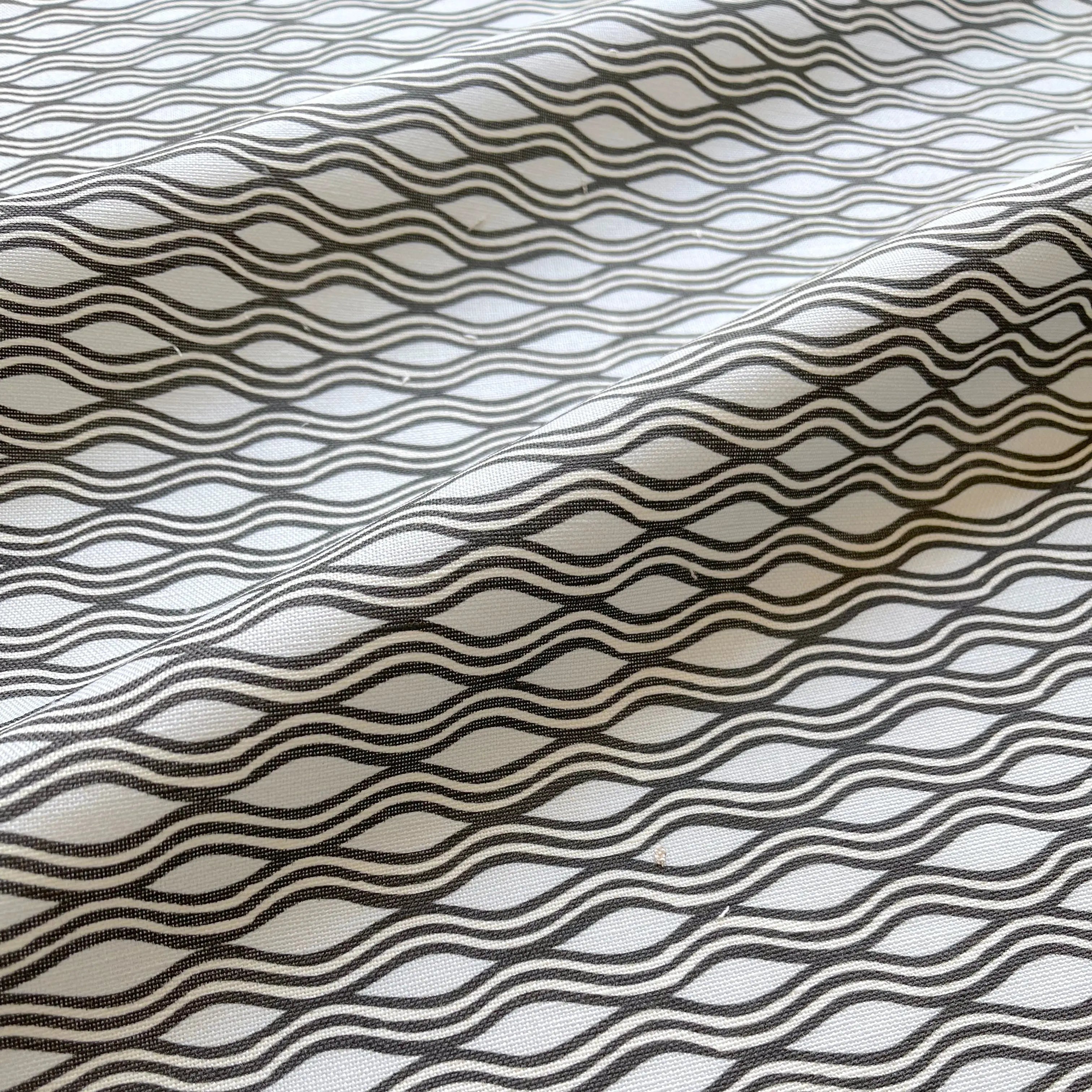 Inlet fabric in Shadow by Emily Daws — close-up detail of Belgian linen, Waterways Collection