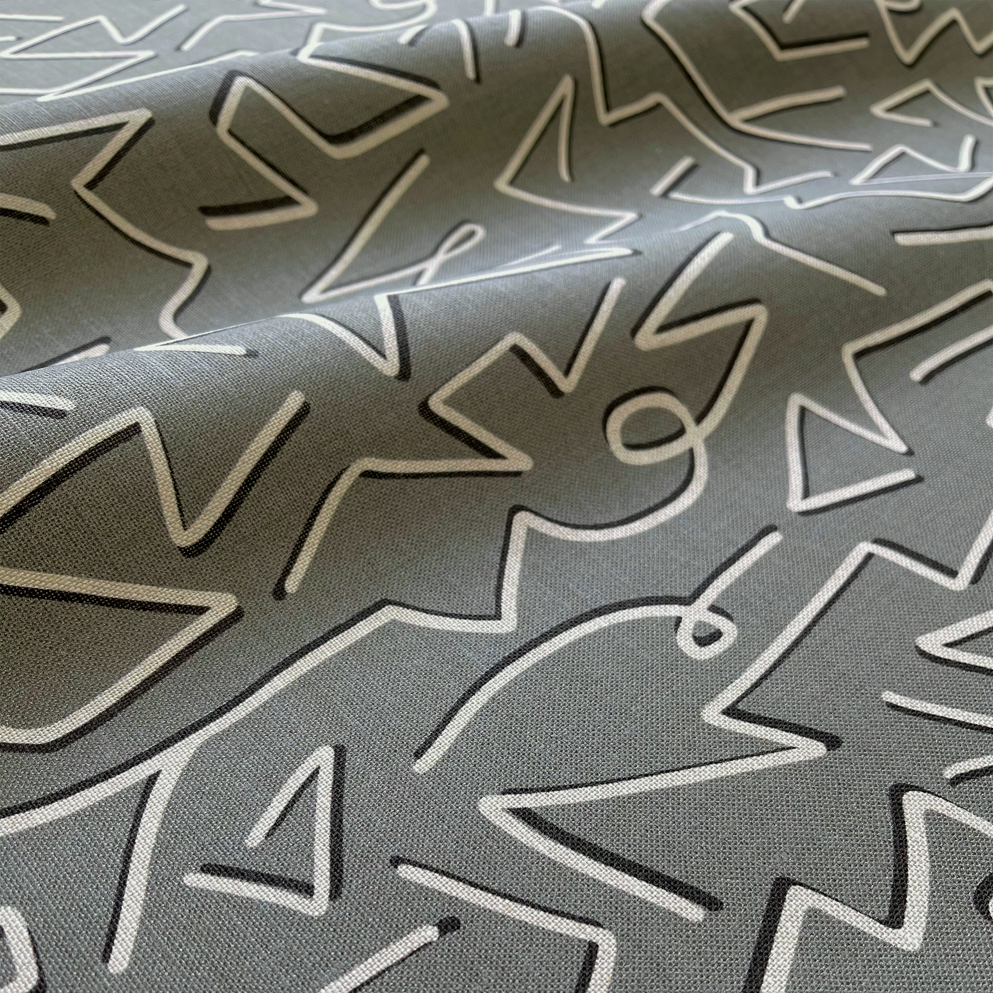 Jekyll fabric in Hunter by Emily Daws β close-up showing natural fiber texture, ideal for beach house drapery or pillows β Sea Island fabric collection; luxury coastal fabric by the yard for interiors