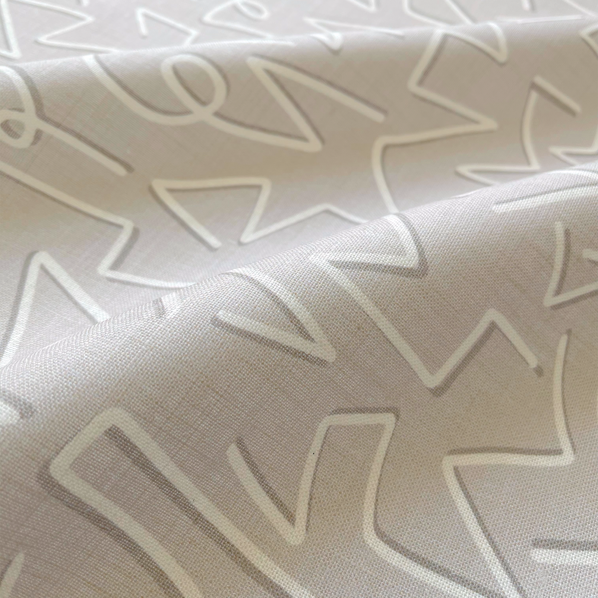Jekyll fabric in Shell by Emily Daws β close-up showing natural fiber texture, ideal for beach house drapery or pillows β Sea Island fabric collection; luxury coastal fabric by the yard for interiors