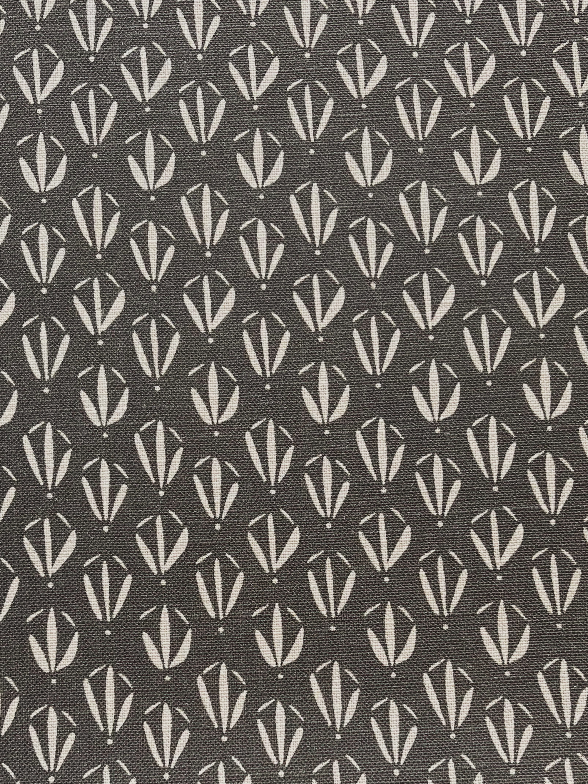 Kiawah fabric in Coal by Emily Daws – close-up showing natural fiber texture, ideal for beach house drapery or pillows – Sea Island fabric collection; luxury coastal fabric by the yard for interiors