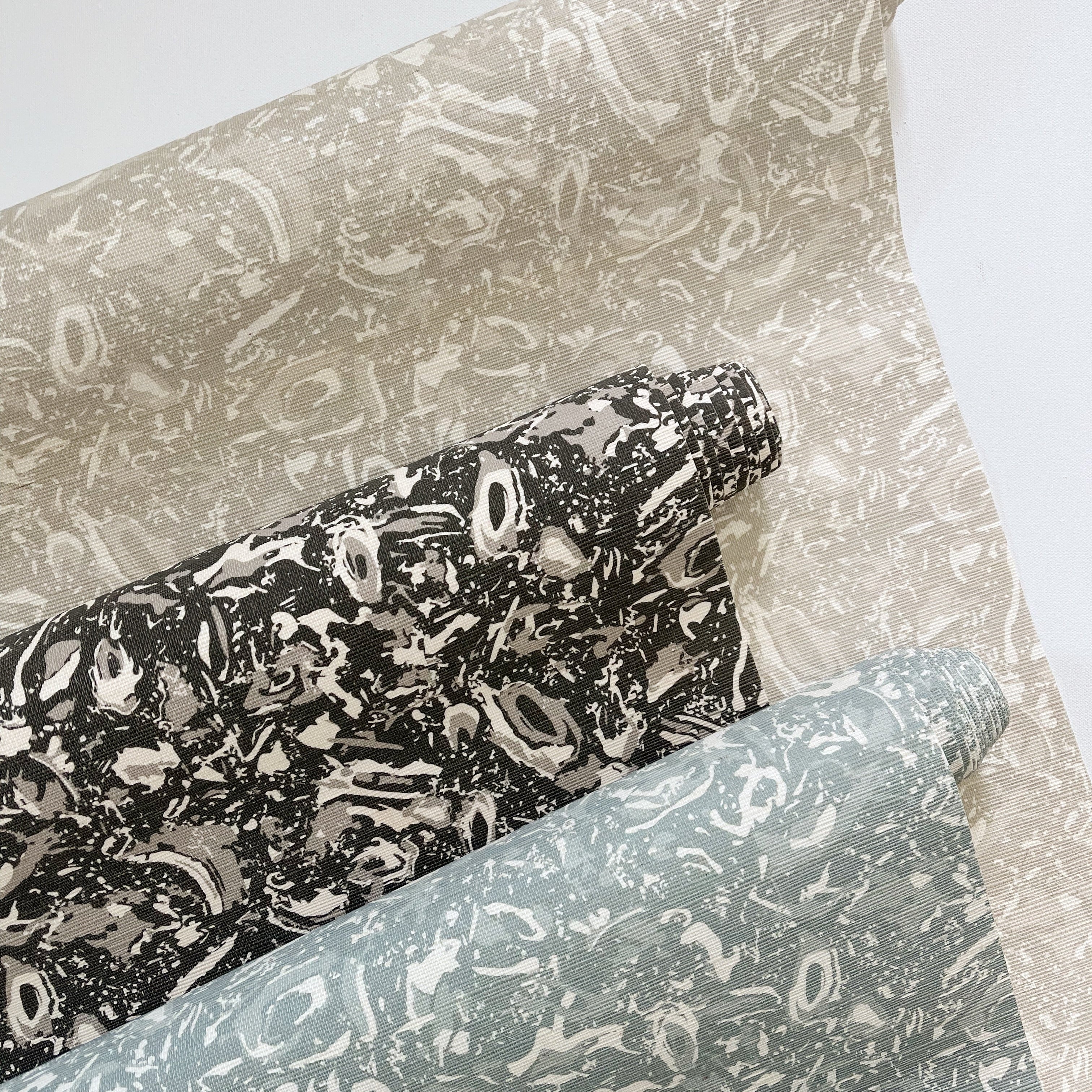 River Reef wallpaper – all colorways in the collection by Emily Daws for Charleston interiors or coastal homes