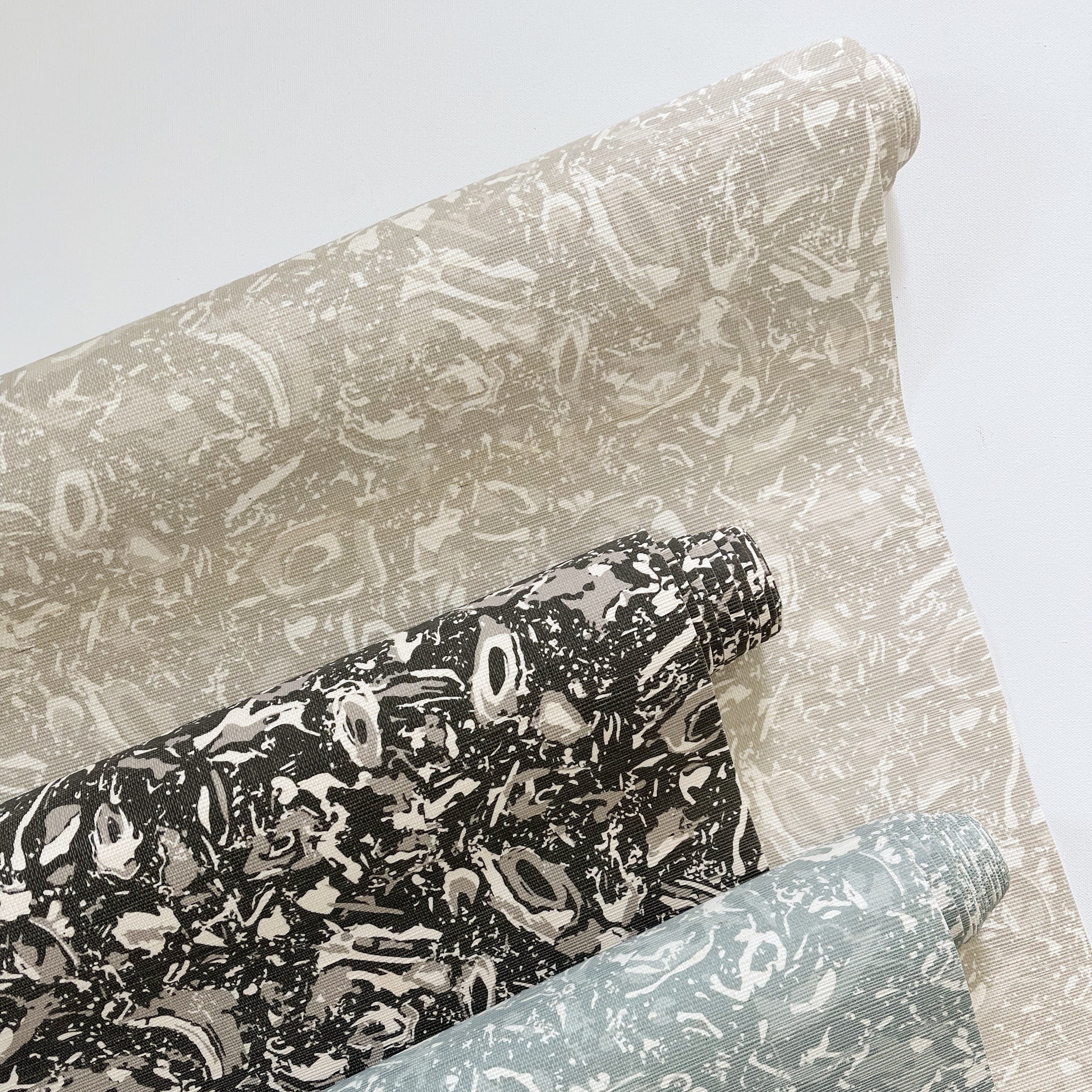 River Reef wallpaper – all colorways in the collection by Emily Daws for Charleston interiors or coastal homes