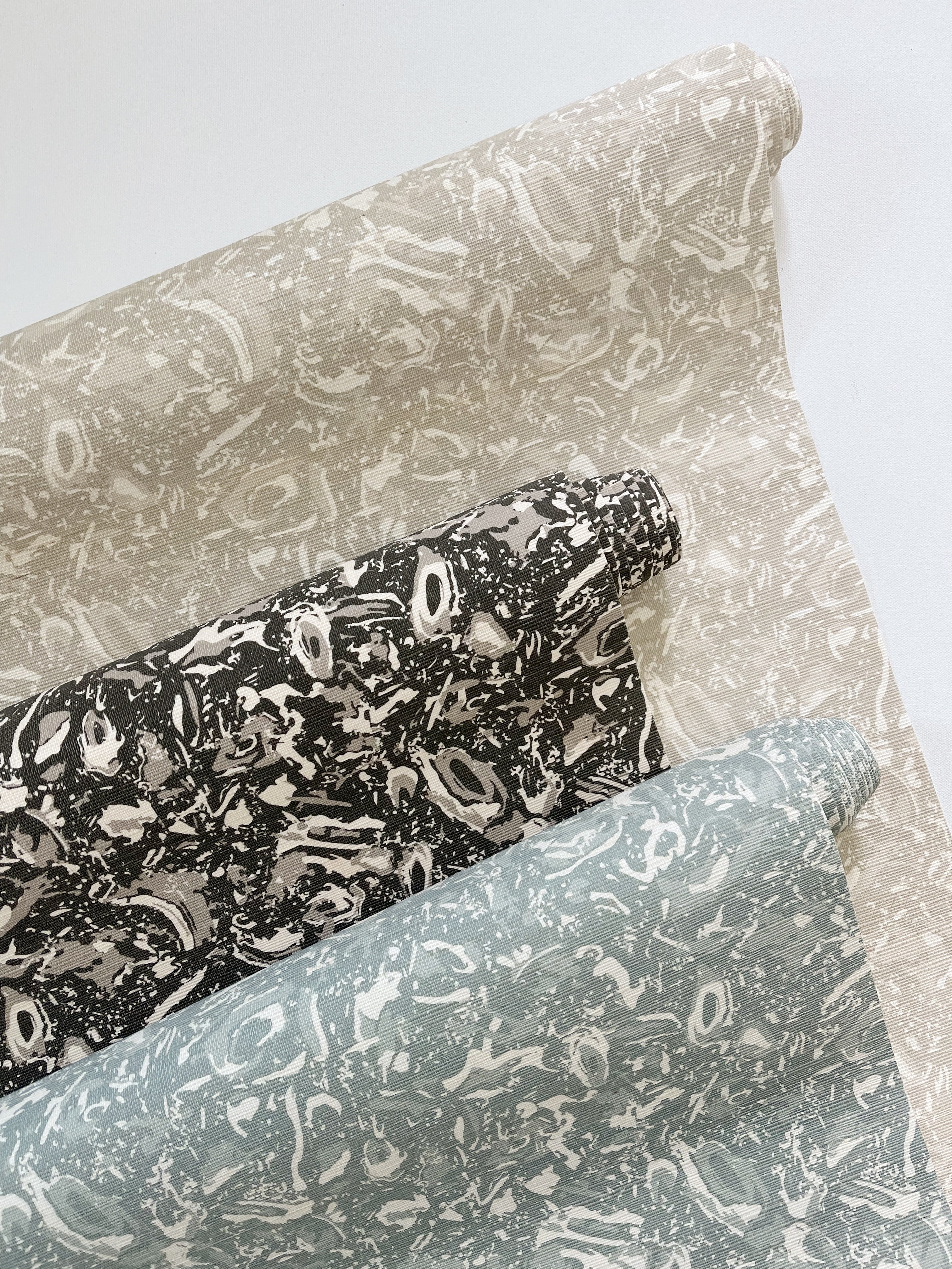 River Reef wallpaper – all colorways in the collection by Emily Daws for Charleston interiors or coastal homes