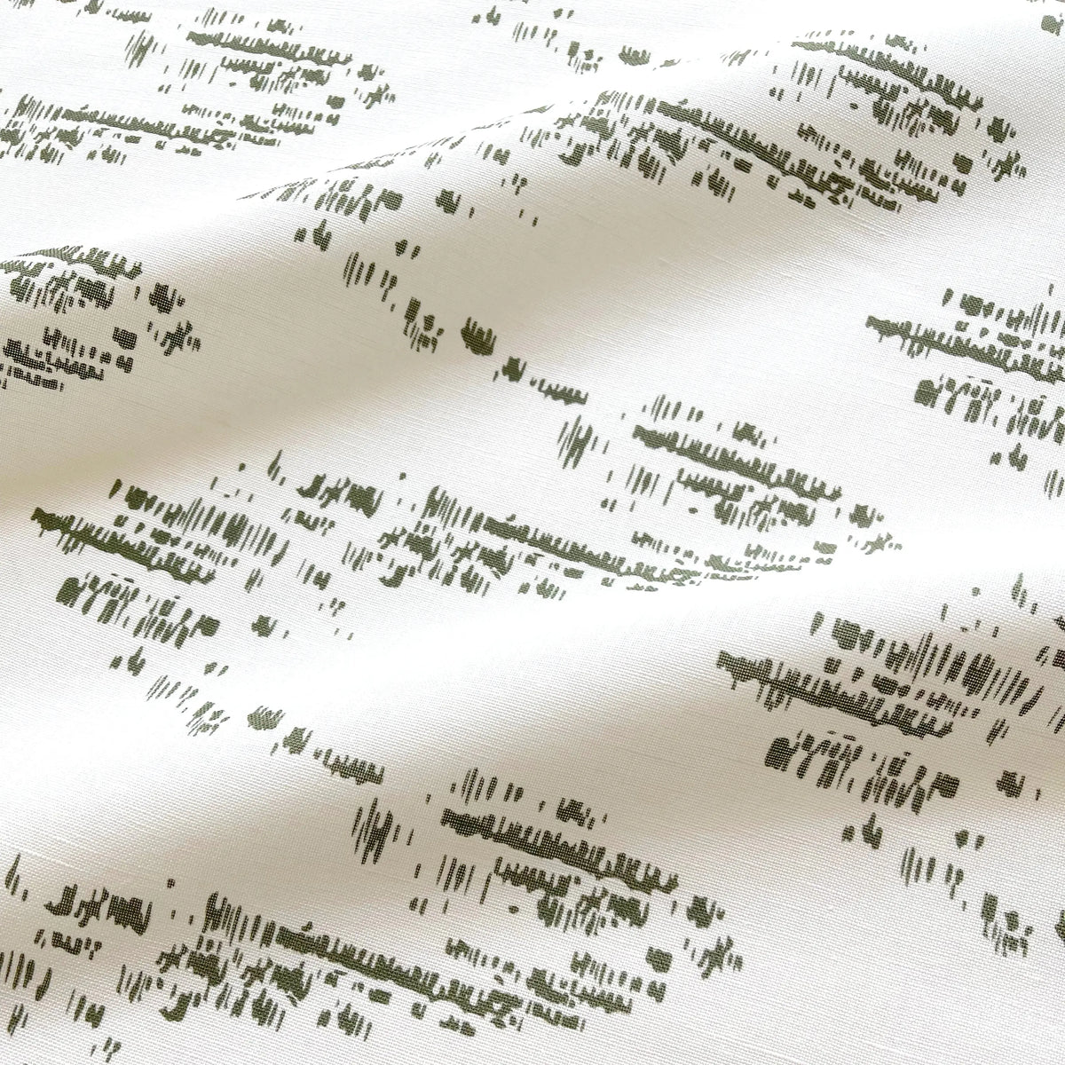 Salt Marsh fabric in Cypress by Emily Daws — close-up detail of Belgian linen, Waterways Collection