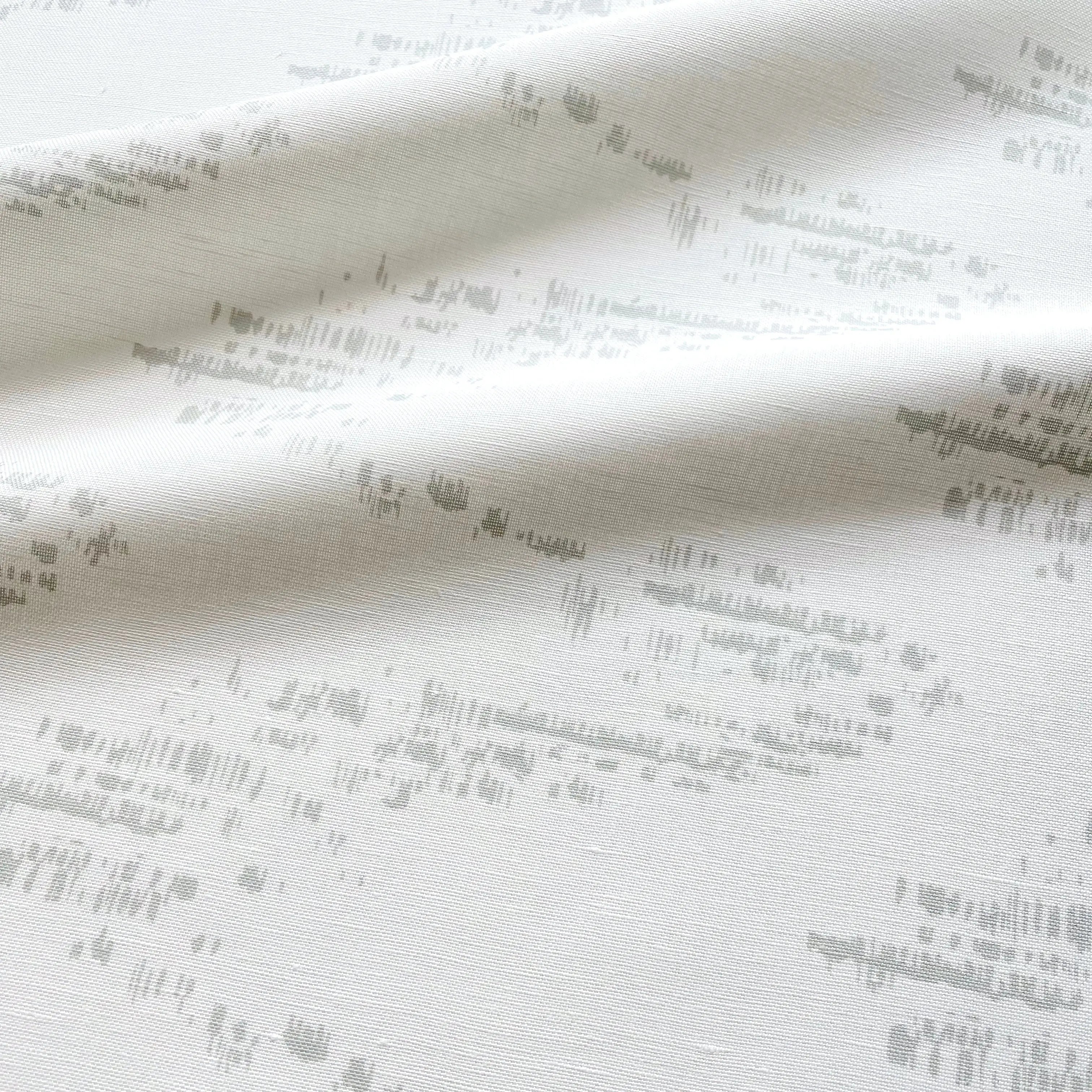 Salt Marsh fabric in Laurel by Emily Daws — close-up detail of Belgian linen, Waterways Collection