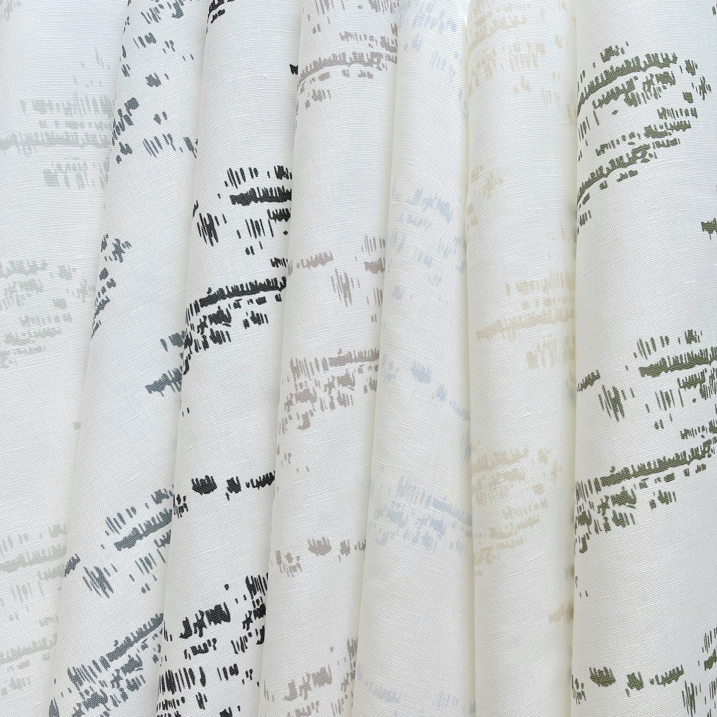 Salt Marsh fabric in Summer by Emily Daws styled in an interior — Waterways Collection