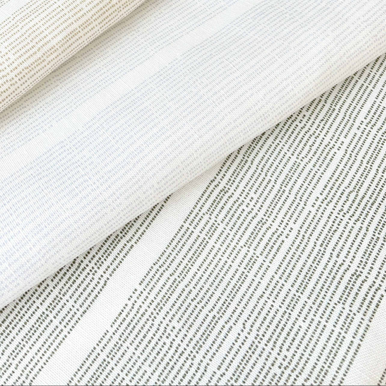 Sandbar fabric in Seaweed by Emily Daws styled in an interior — Waterways Collection