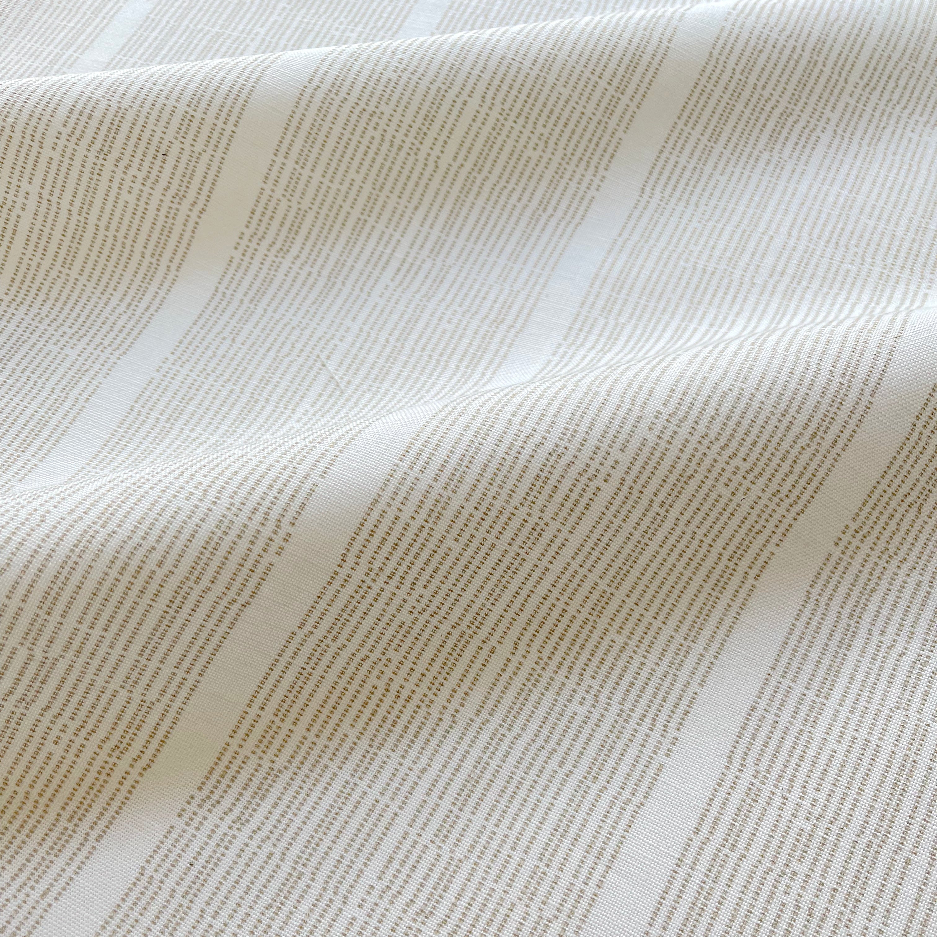Sandbar fabric in Tawny by Emily Daws — close-up detail of Belgian linen, Waterways Collection