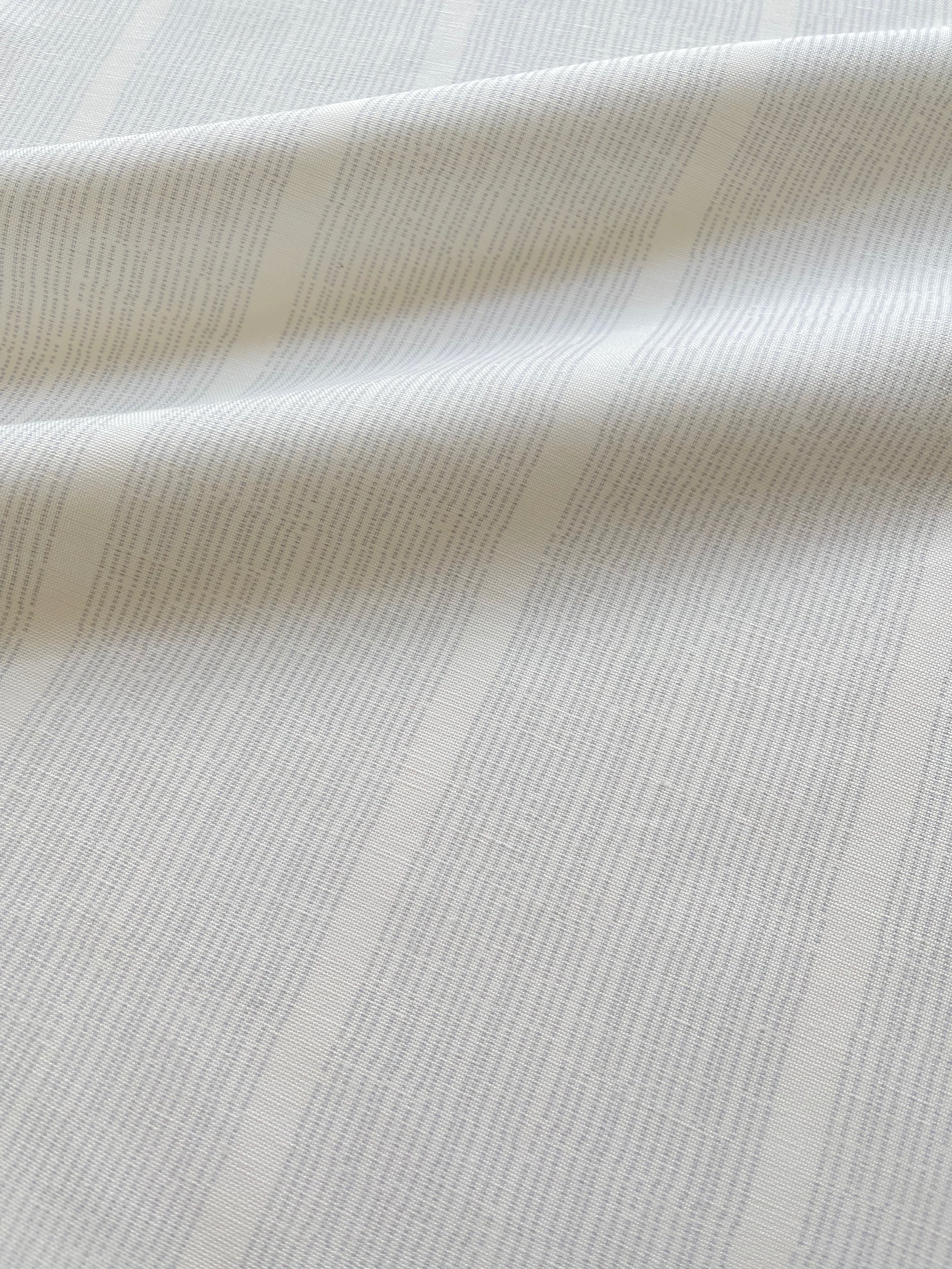 Sandbar fabric in Sterling by Emily Daws – close-up detail highlighting texture and linen weave, ideal for upholstery or drapery – Waterways fabric collection; Charleston luxury fabric by the yard for interiors and coastal homes