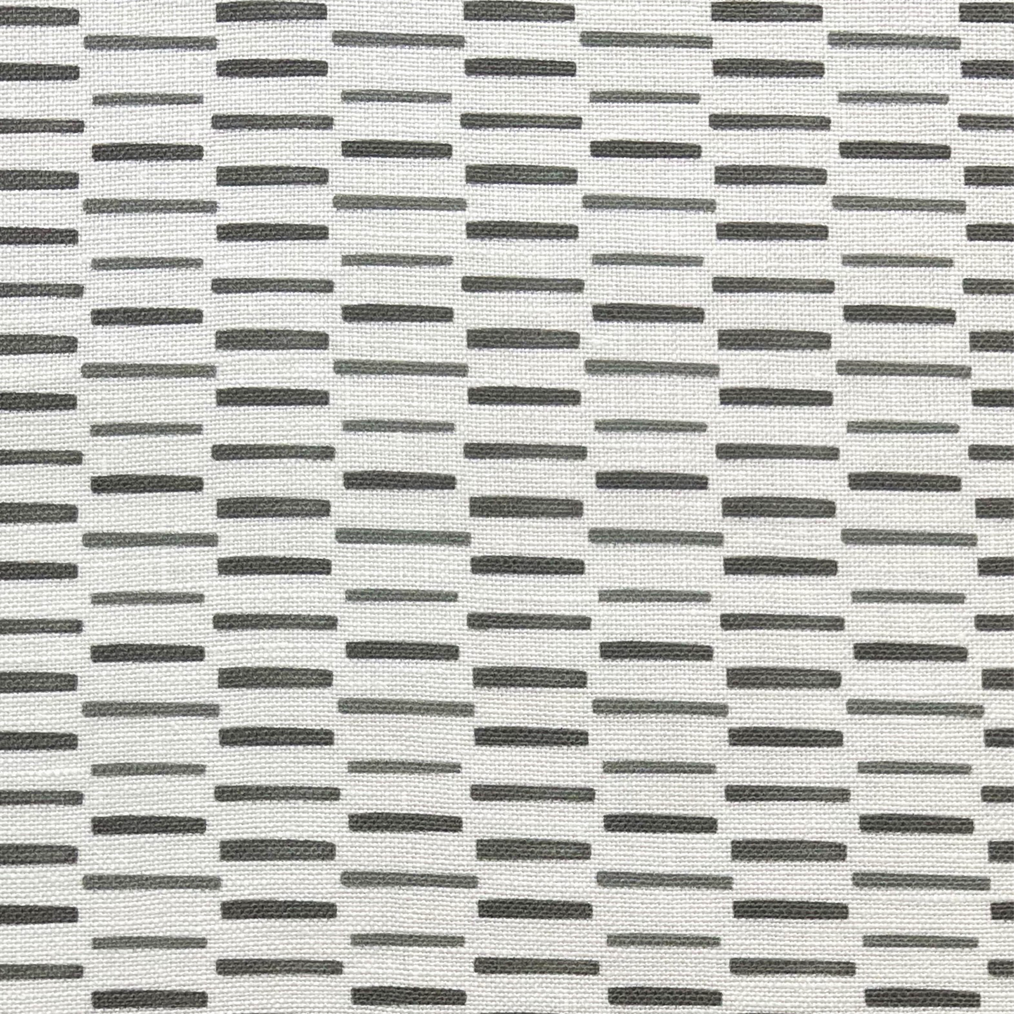 Sweetgrass fabric in Graphite by Emily Daws – close-up view showcasing linen texture and design – Charleston fabric by the yard for interiors