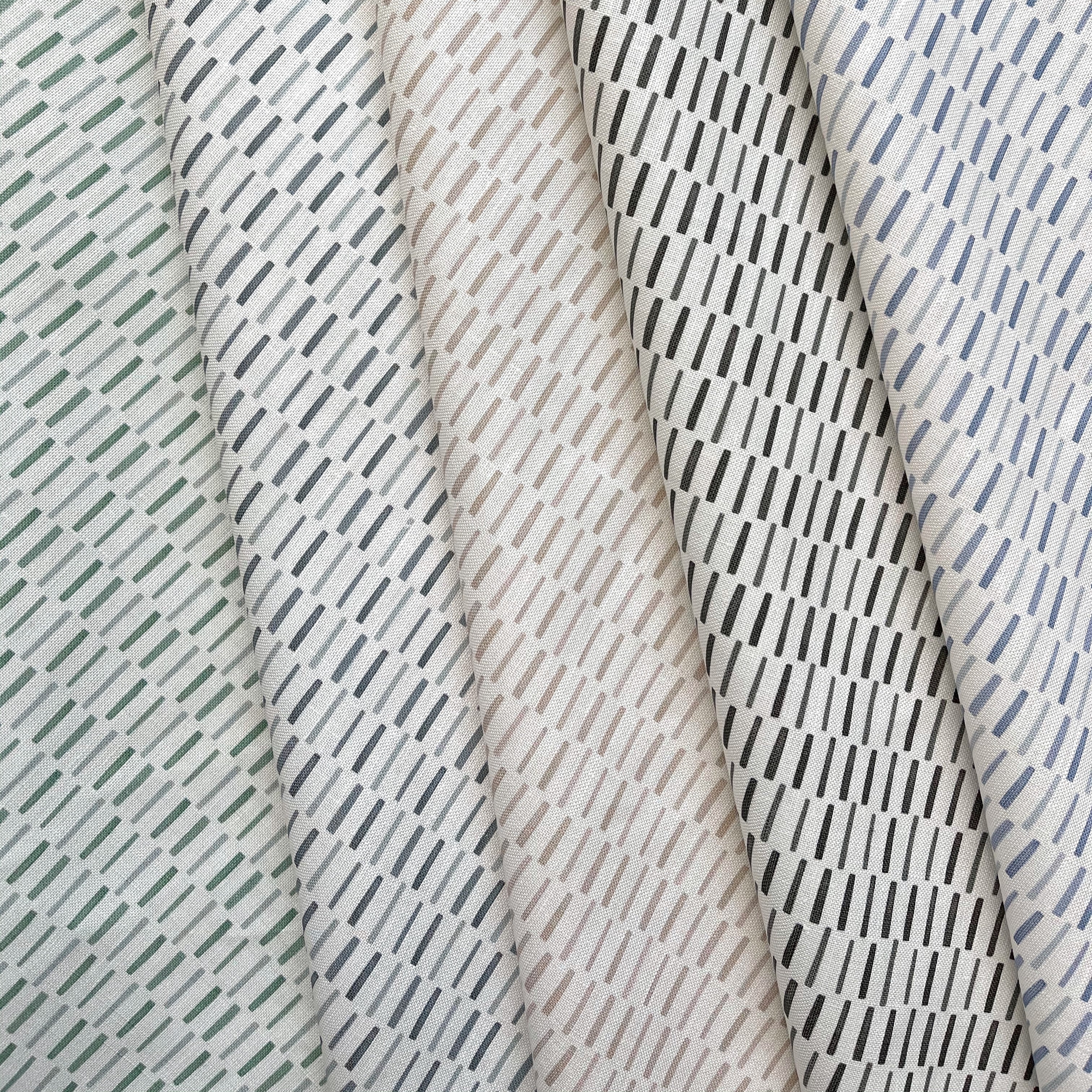 Sweetgrass fabric in Graphite by Emily Daws – styled in a coastal-inspired interior for pillows or window treatments – Charleston fabric by the yard for interiors