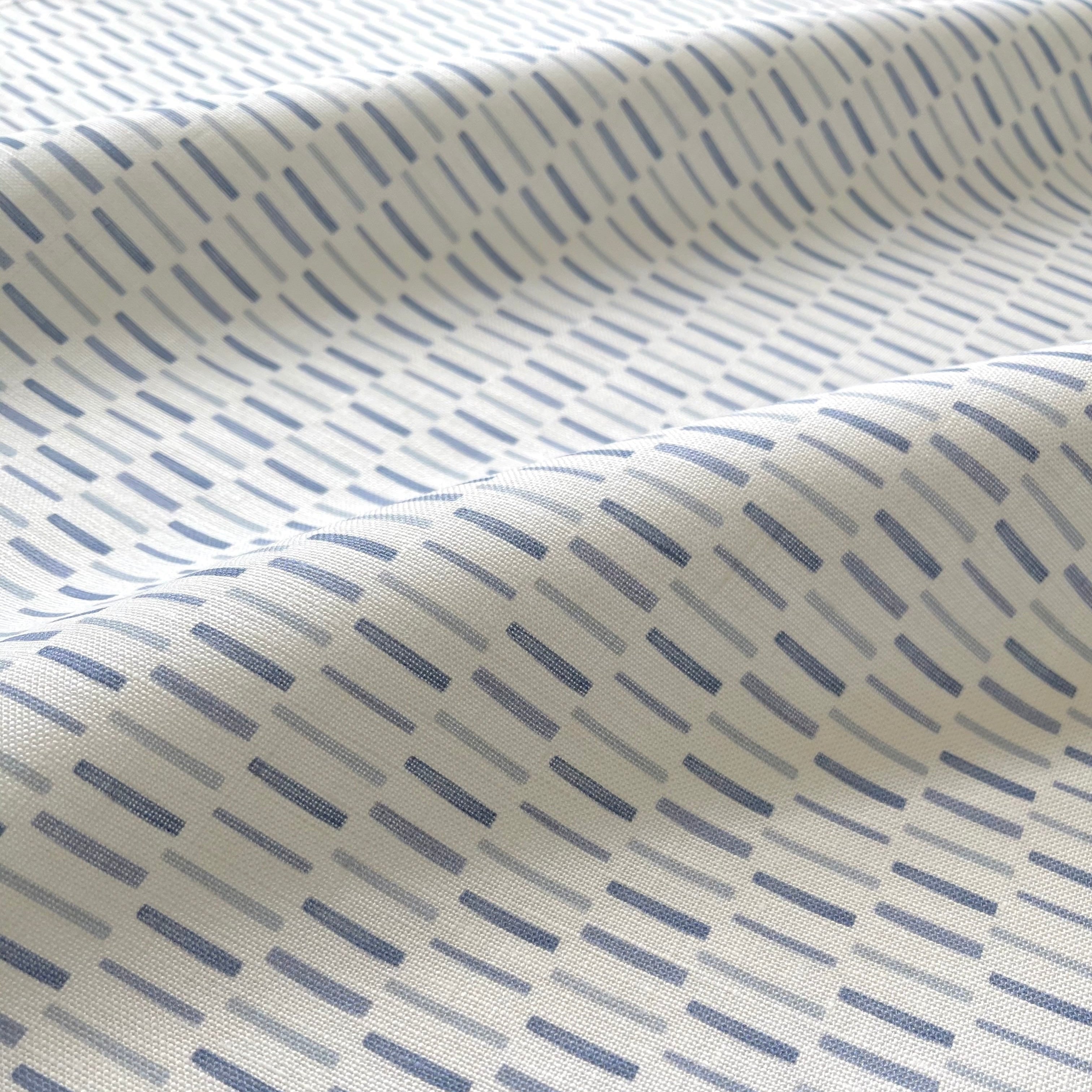 Sweetgrass pillow in Sapphire – close-up of the fabric texture and pattern on linen backing