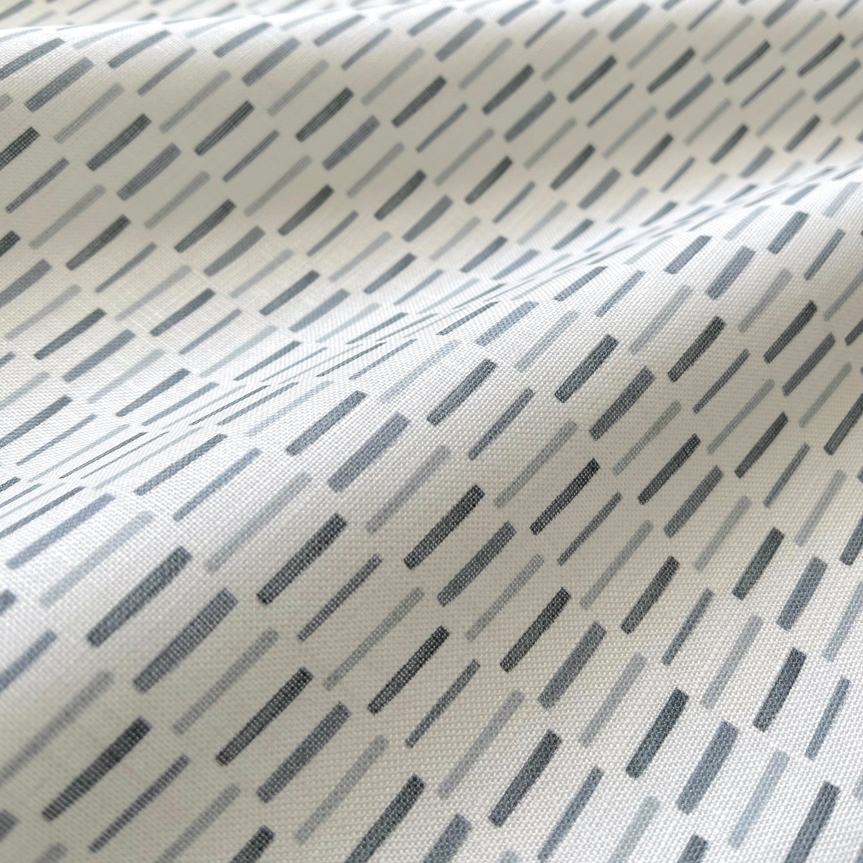 Sweetgrass fabric in Slate by Emily Daws – close-up view showcasing linen texture and design – Charleston fabric by the yard for interiors