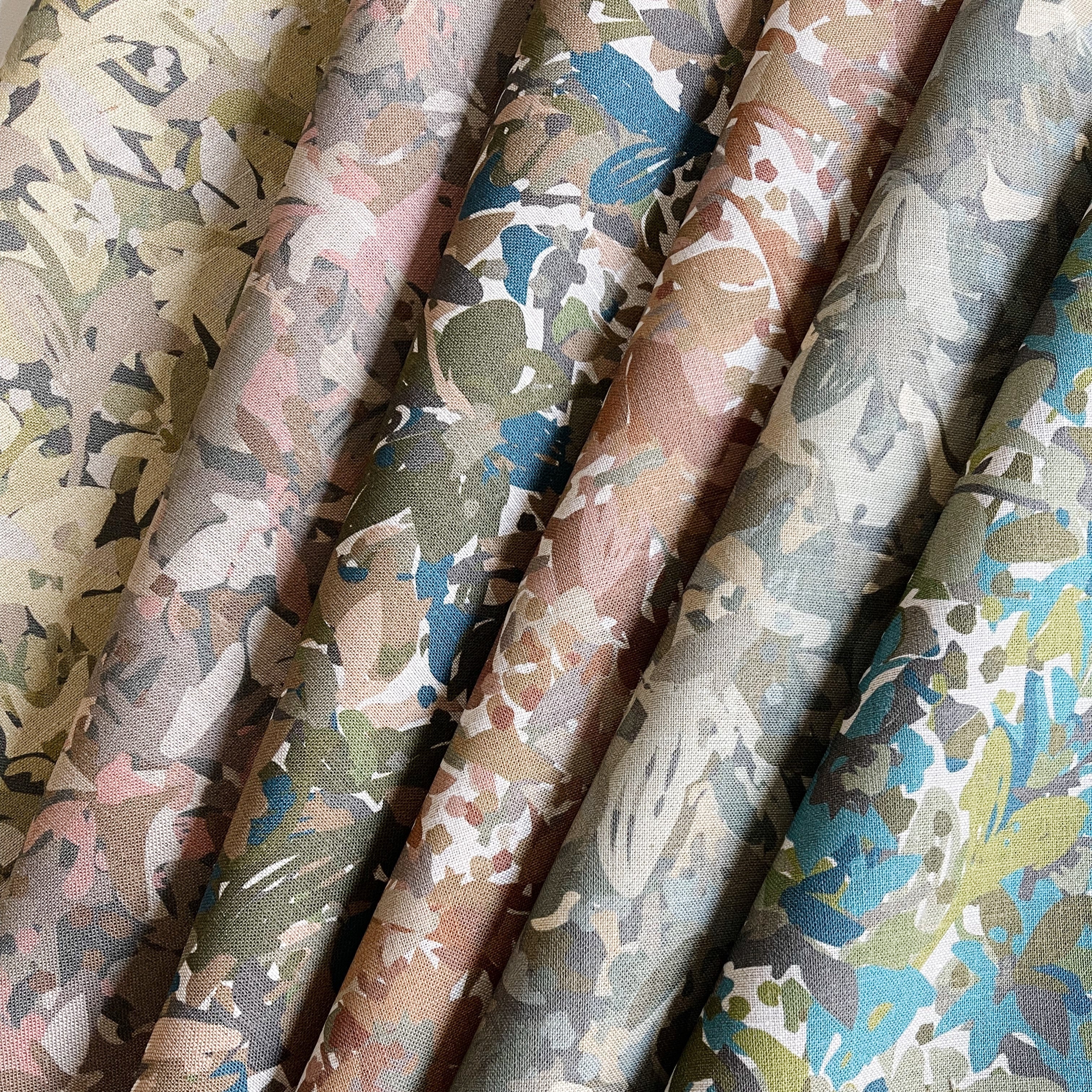 Thicket fabric in Sundrop styled by Emily Daws – cozy countryside look for floral curtains or cushions