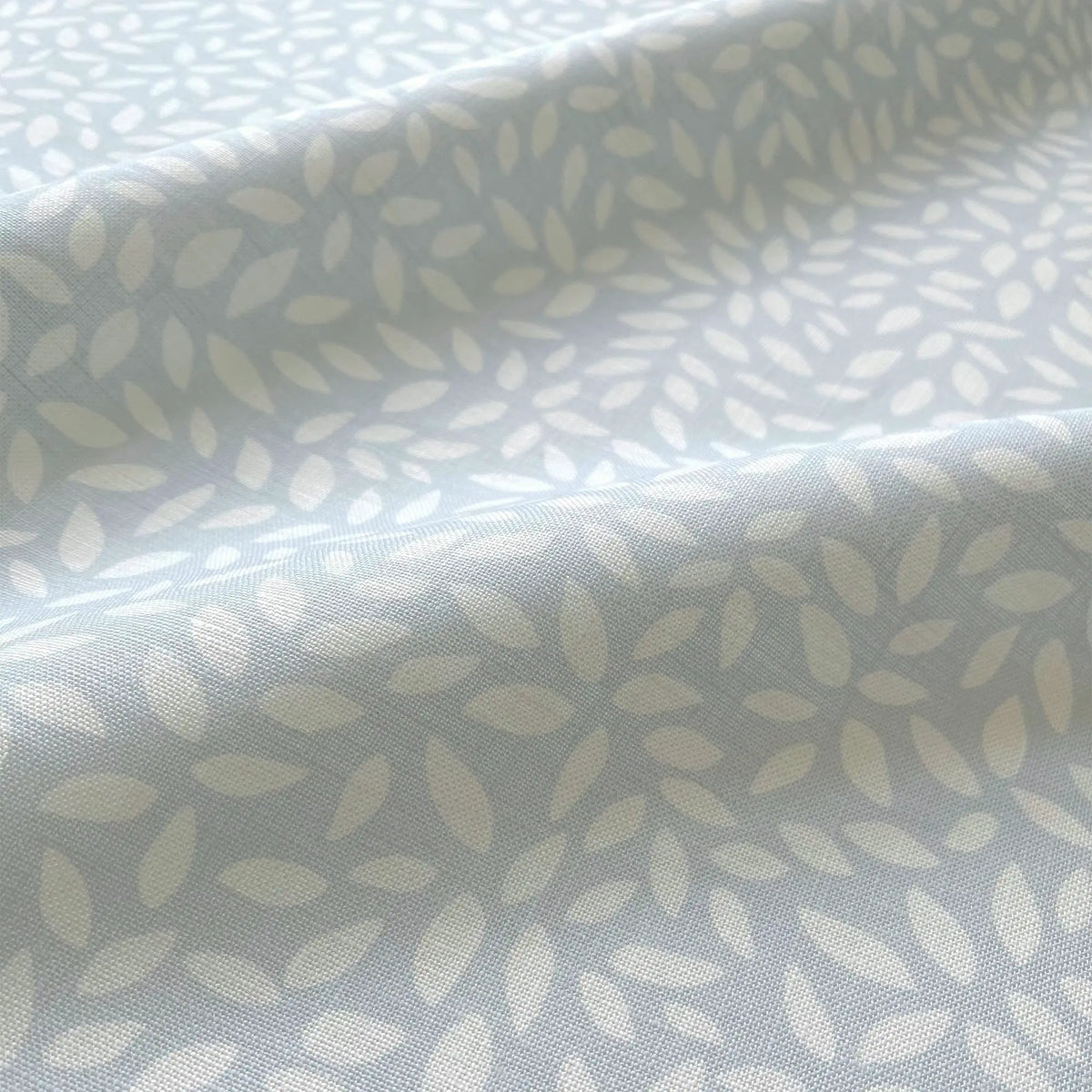 Wadmalaw fabric in Sky by Emily Daws — close-up detail of Belgian linen, Sea Island Collection
