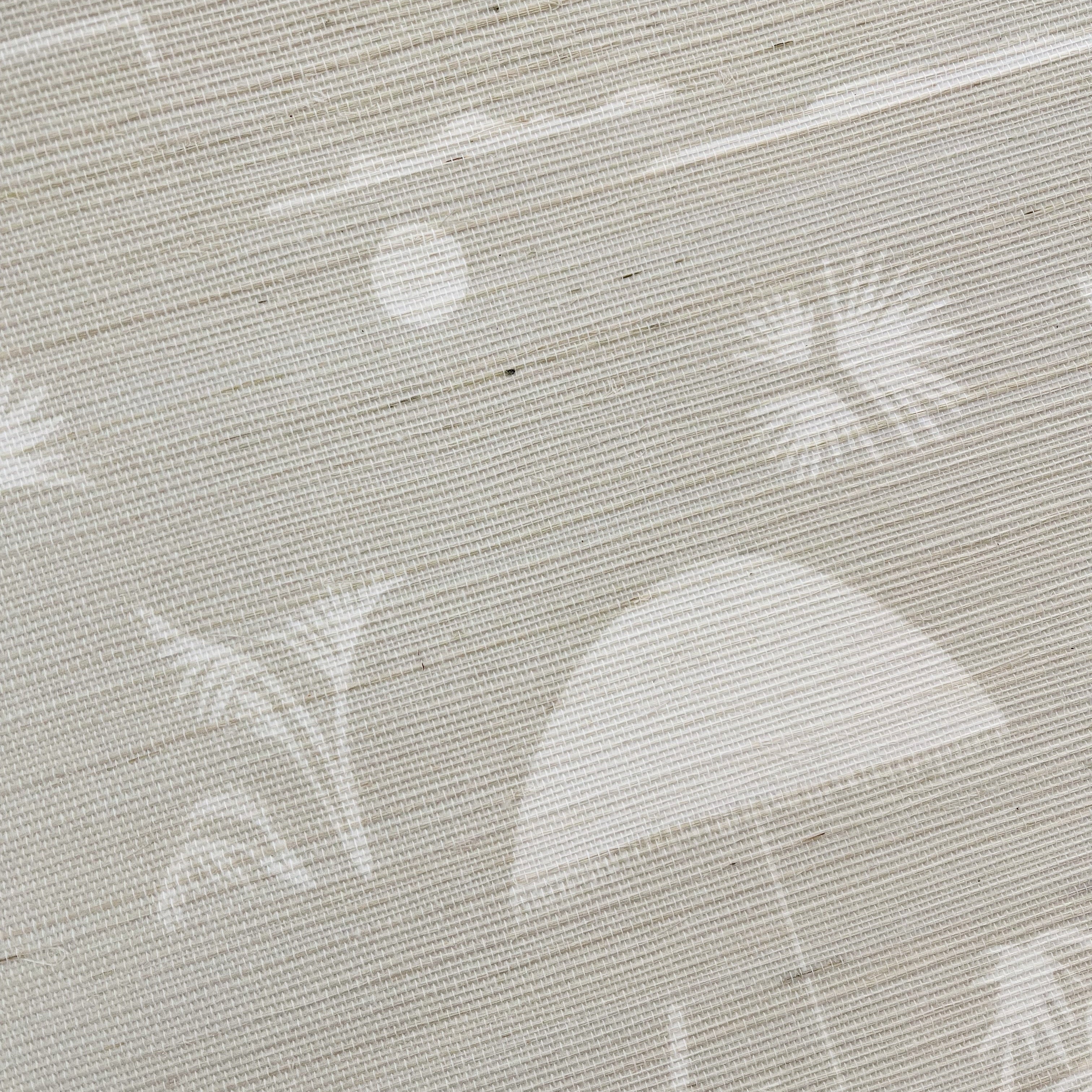 Folly Toile Grasscloth wallpaper in Sand β close-up showing texture and tone of design