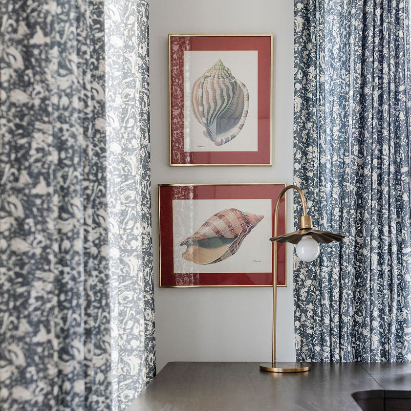 River Reef Navy fabric by Emily Daws — Waterways Collection, available by the yard for drapery and upholstery