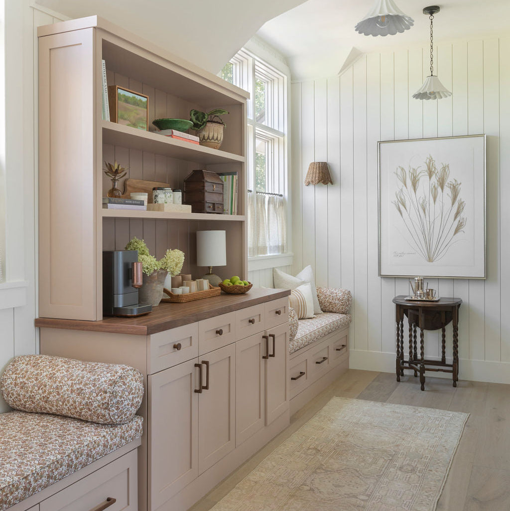 Eden fabric in Autumn styled by Emily Daws – cozy countryside look for floral curtains or cushions