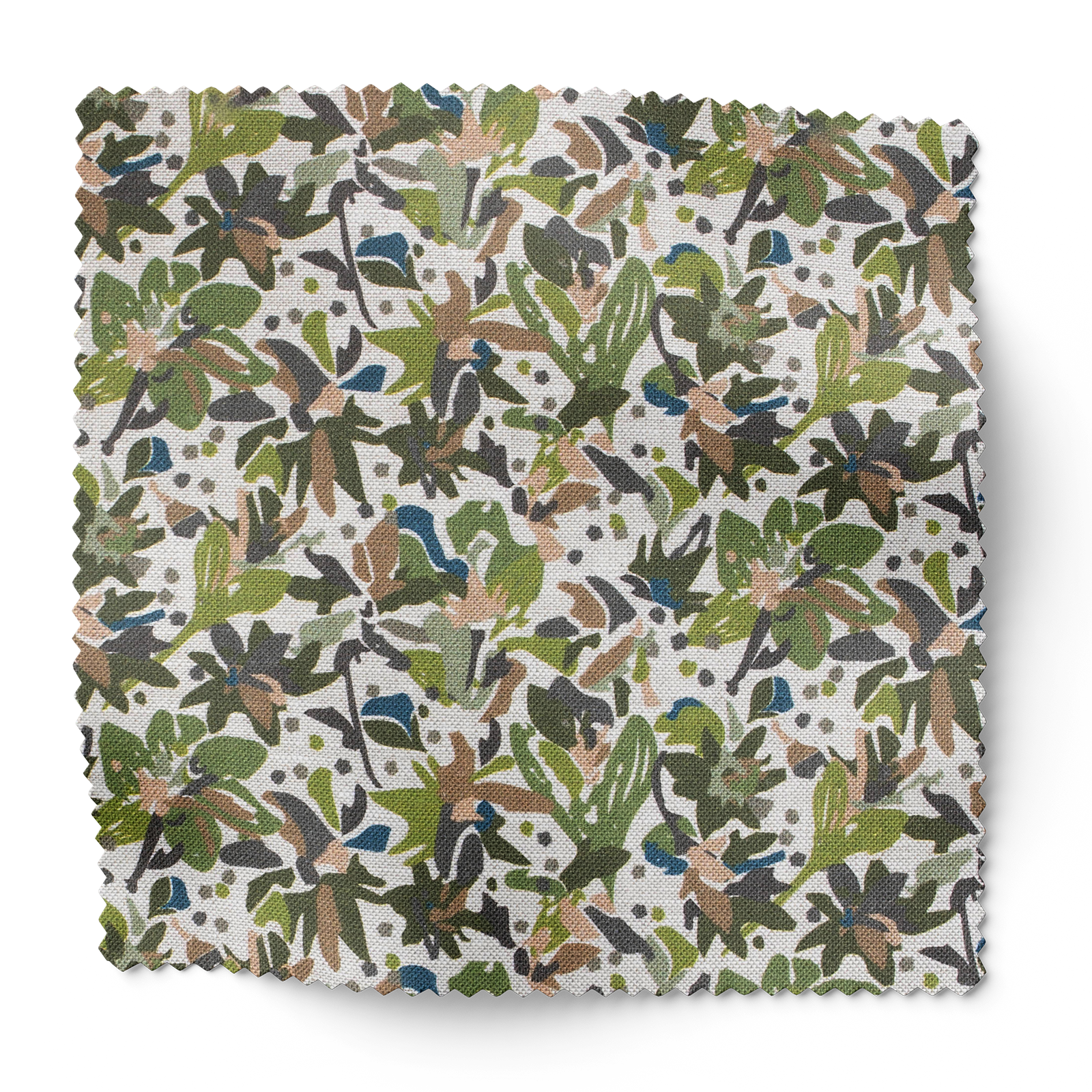 Eden fabric in Olive by Emily Daws – floral swatch ideal for drapery or upholstery in mountain homes