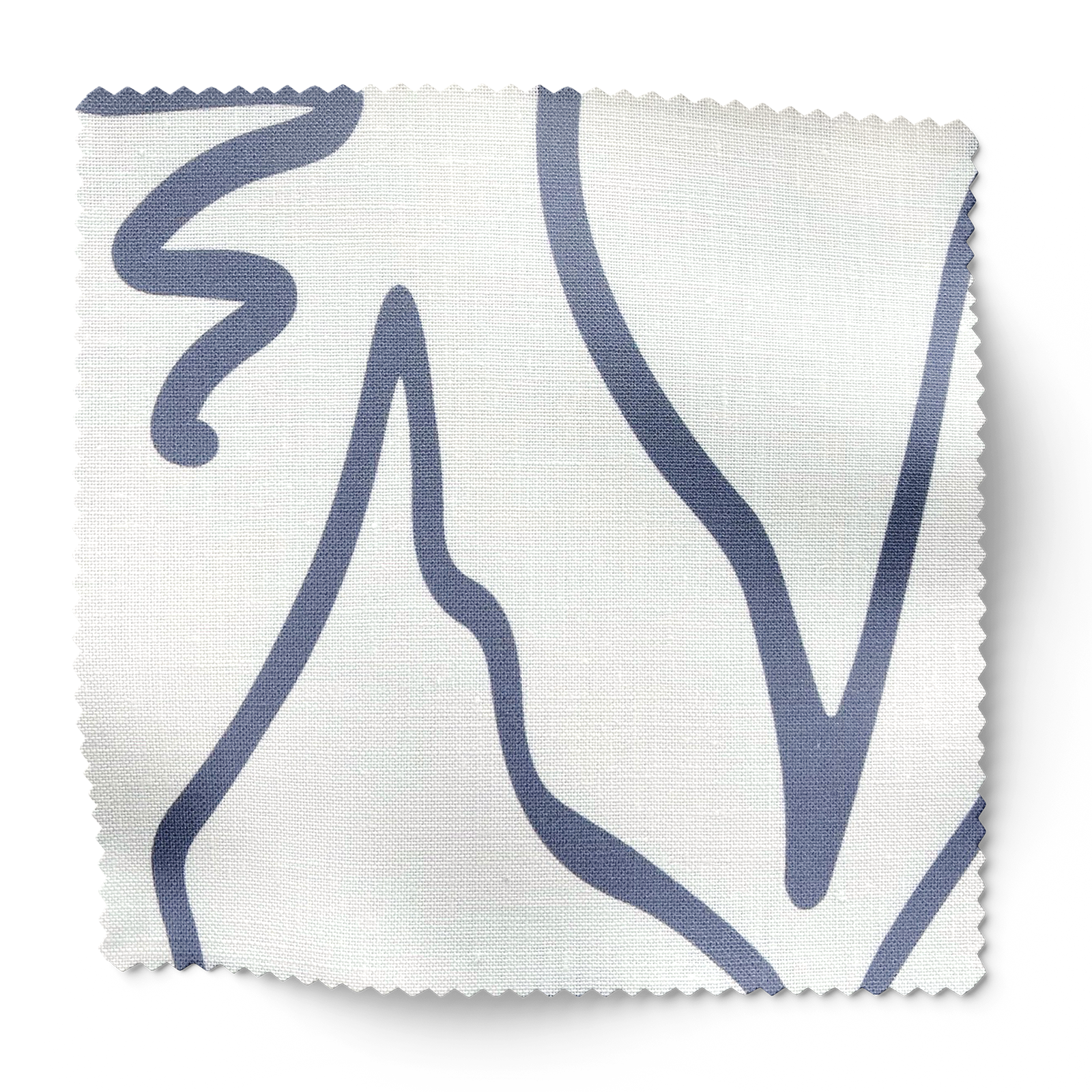 Edisto fabric in Ink by Emily Daws – swatch view of coastal fabric by the yard in luxury linen – Sea Island fabric collection; luxury coastal fabric by the yard for interiors