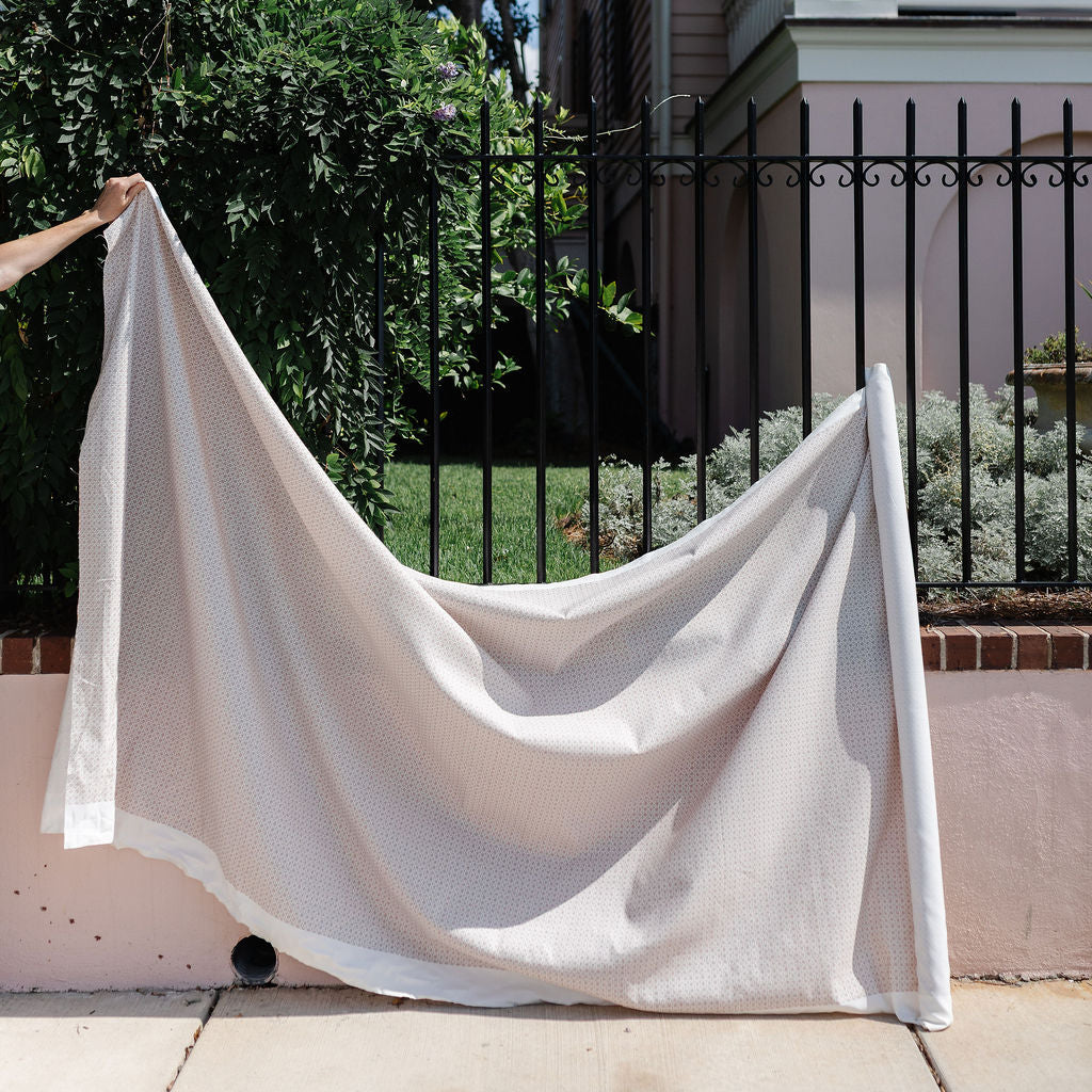 Emily Daws fabric in small-batch linen, designed for interior designers creating bespoke window treatments and pillows.