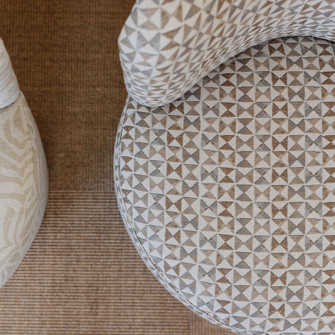 Small-batch fabric by Emily Daws in Belgian linen, created for interior designers and refined Southern interiors.