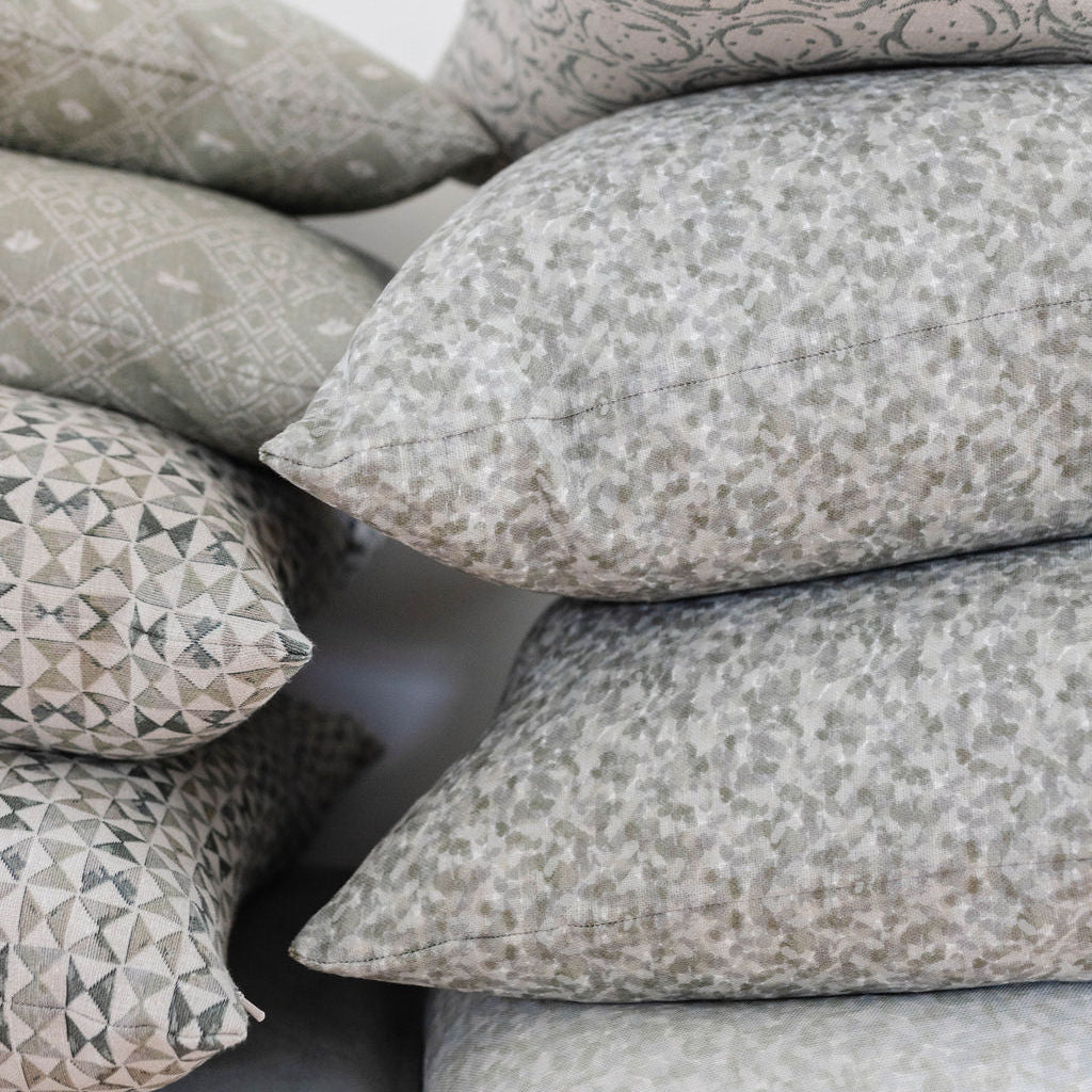 Designer fabric by Emily Daws in Belgian linen, perfect for pillows, drapery, and Southern-inspired interiors.