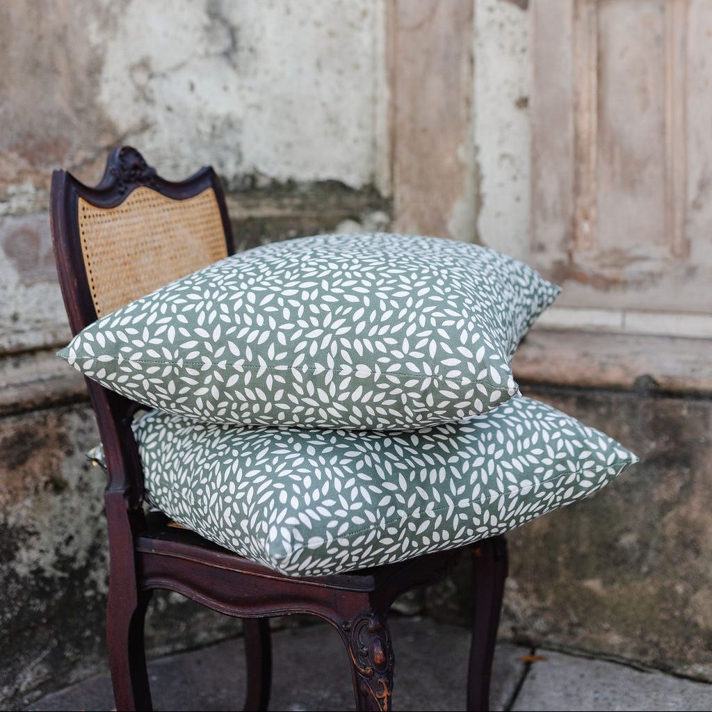 Decorative pillow grouping by Emily Daws featuring small-batch fabrics and Southern-inspired design details.