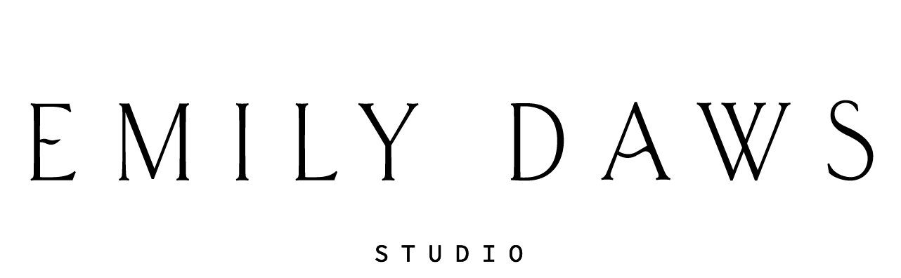 Logo of Emily Daws Studio with a minimalist design on a white background