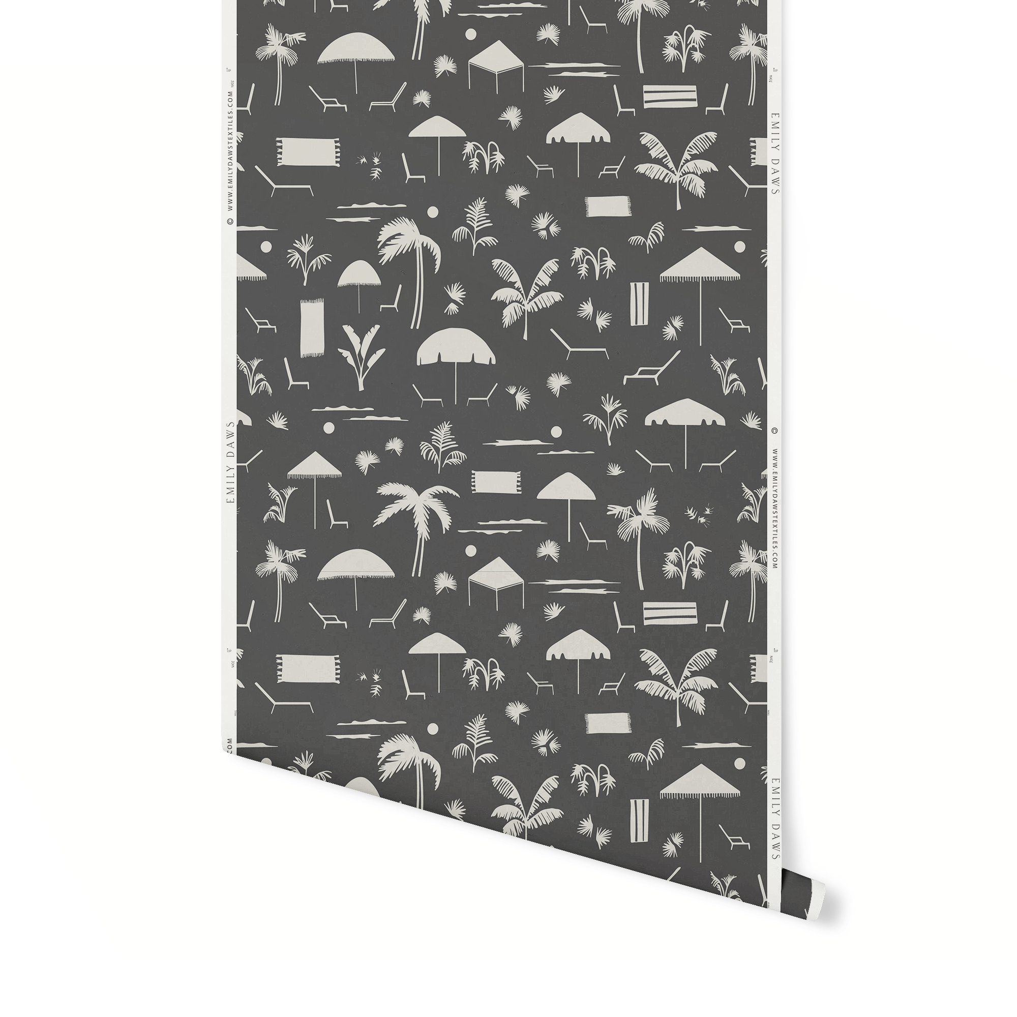Folly Toile Wallpaper in Storm