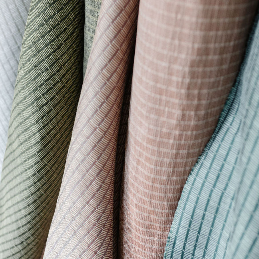 Jetty fabric in Punch by Emily Daws – close-up detail highlighting texture and linen weave, ideal for upholstery or drapery – Waterways fabric collection; Charleston luxury fabric by the yard for interiors and coastal homes