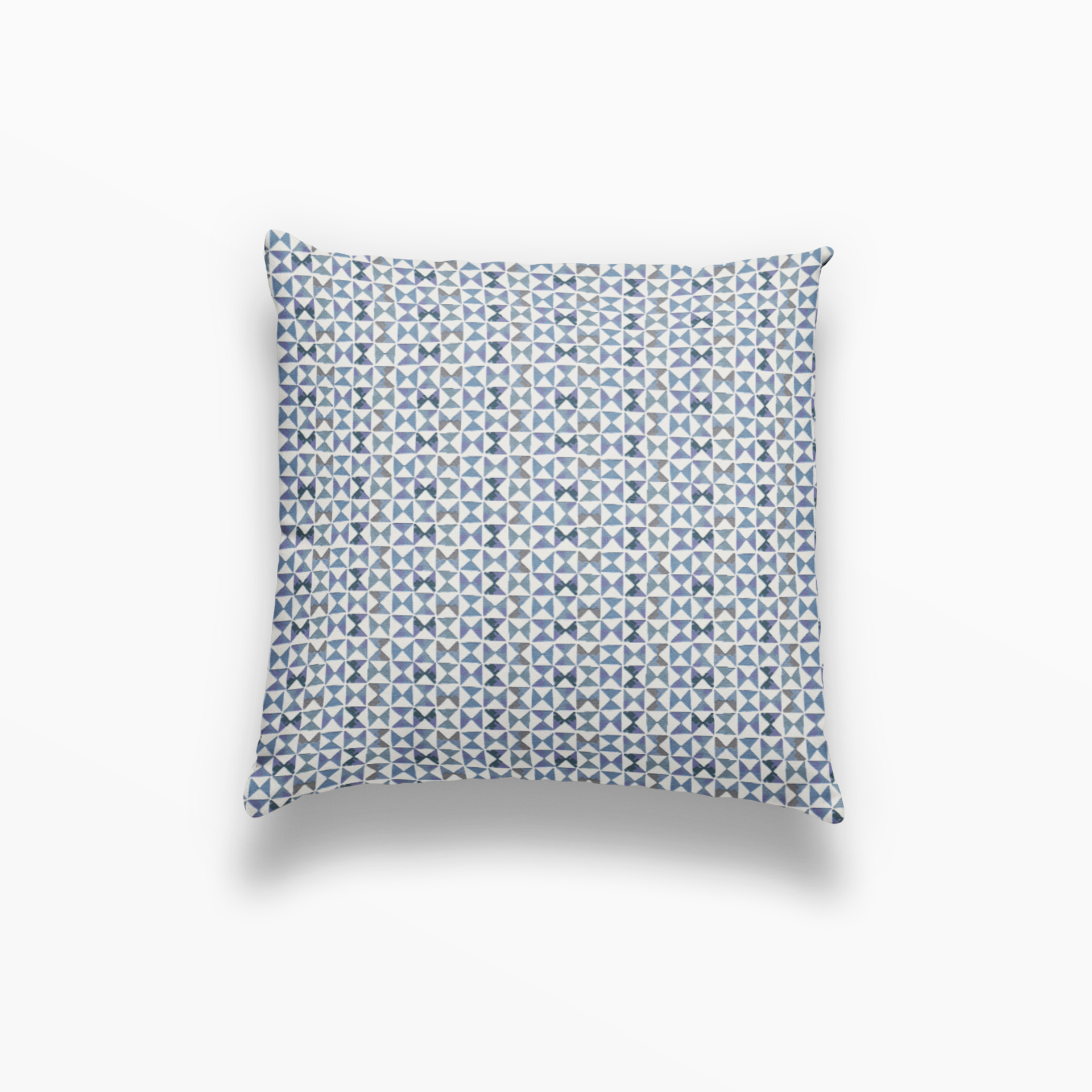 Kaleidoscope pillow in Iris by Emily Daws – square throw pillow with dotted or spotted woodland design