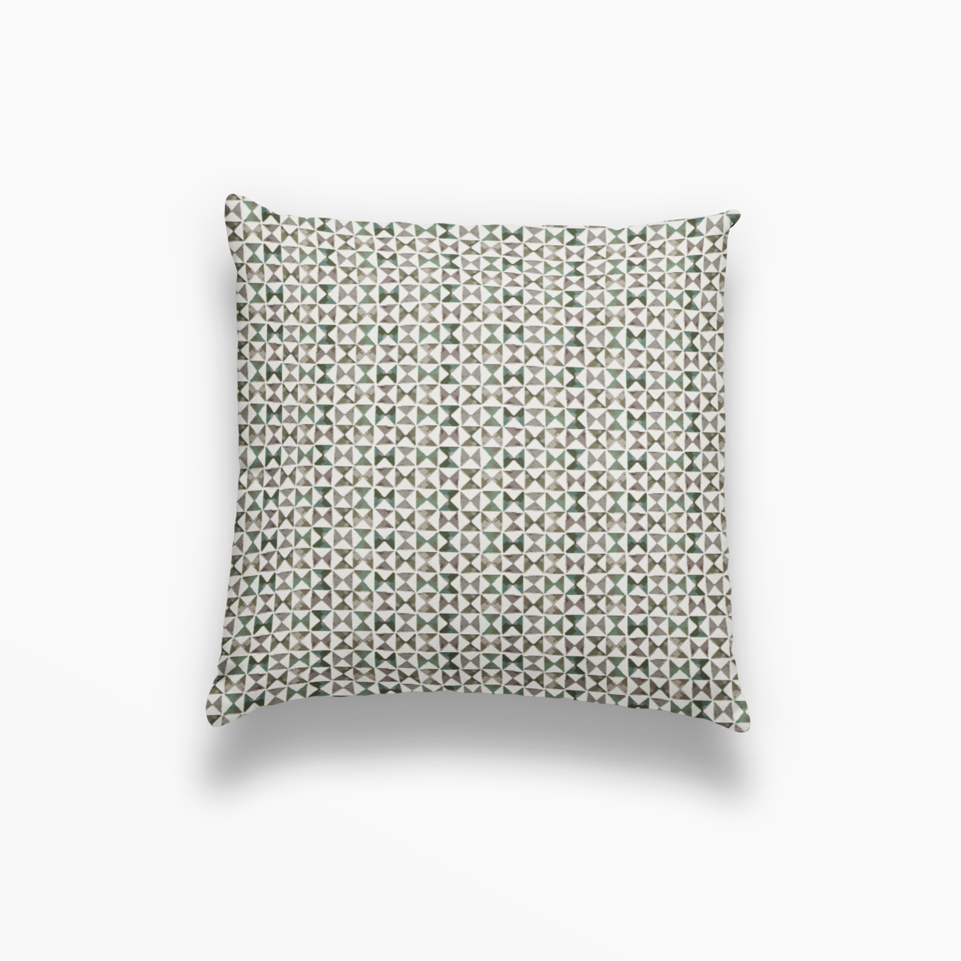 Kaleidoscope pillow in Vista by Emily Daws – square throw pillow with dotted or spotted woodland design