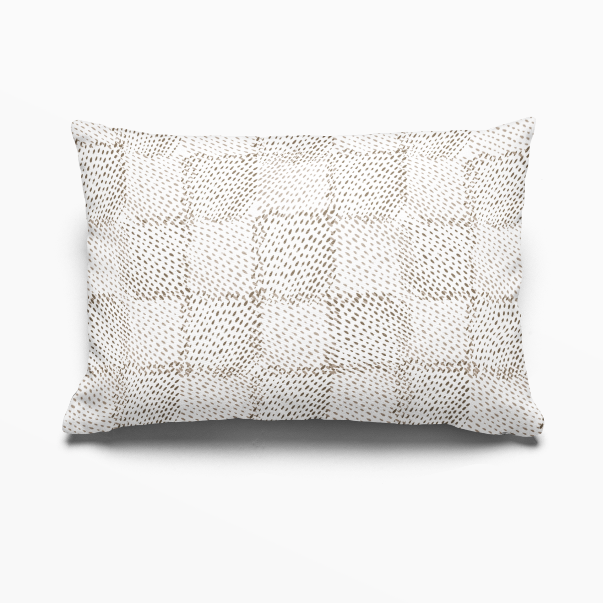 Speckled Check Pillow in Oak