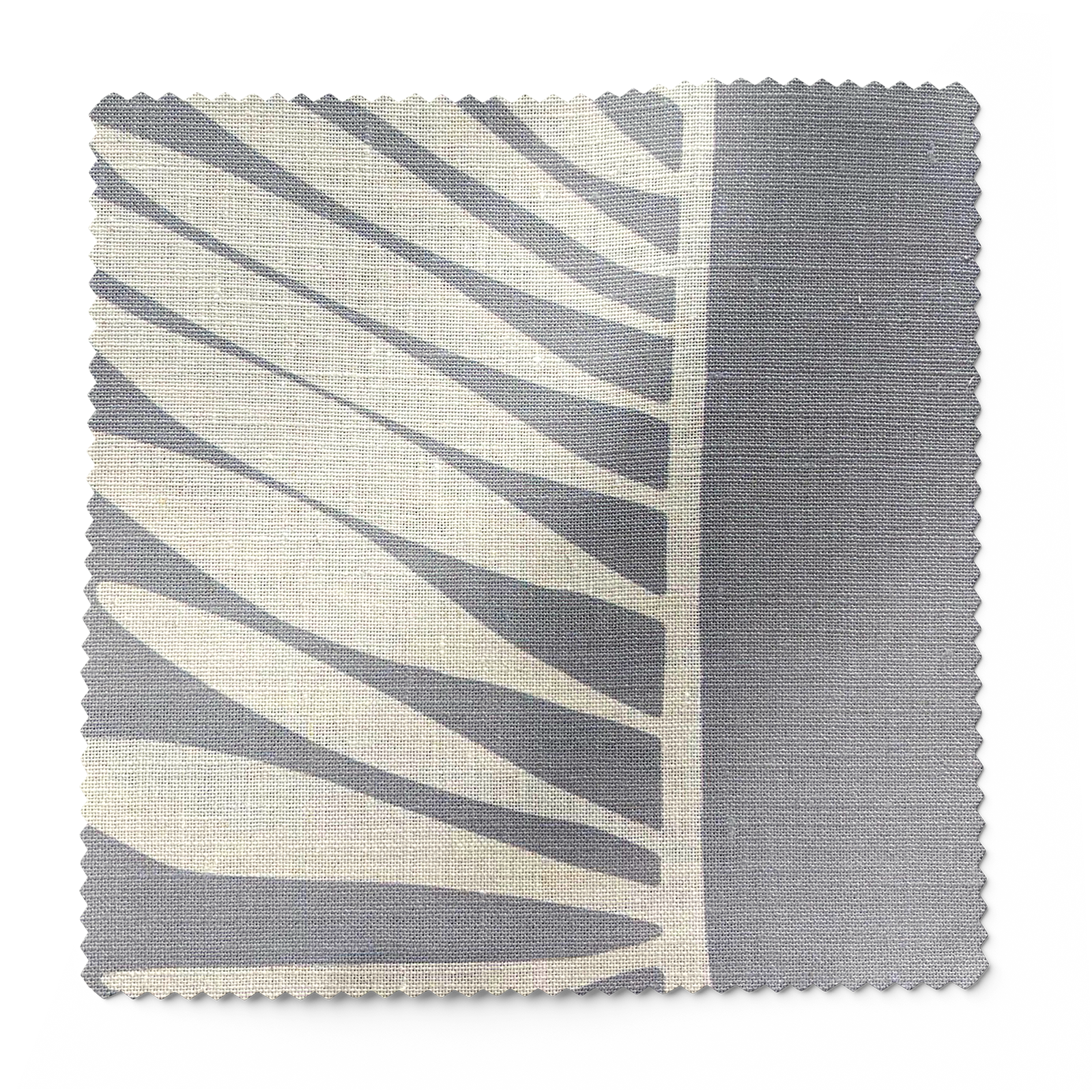 Palmetto fabric in Denim by Emily Daws – swatch view showing pattern and color details – Charleston fabric by the yard for interiors