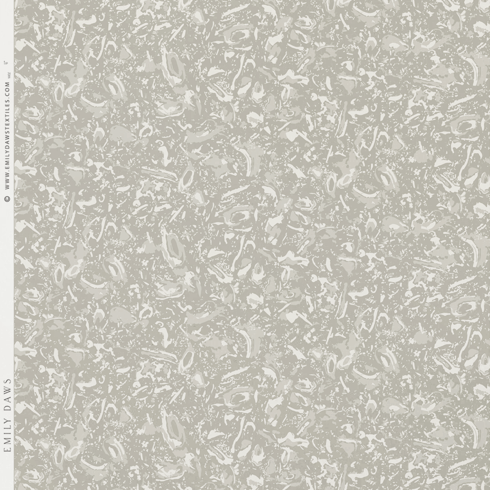 River Reef wallpaper in Pearl by Emily Daws – product view of repeating motif for interior walls