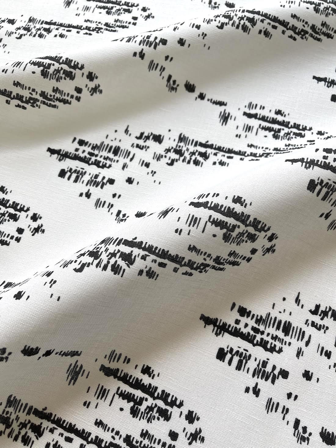 Salt Marsh fabric in Jet by Emily Daws – close-up detail highlighting texture and linen weave, ideal for upholstery or drapery – Waterways fabric collection; Charleston luxury fabric by the yard for interiors and coastal homes
