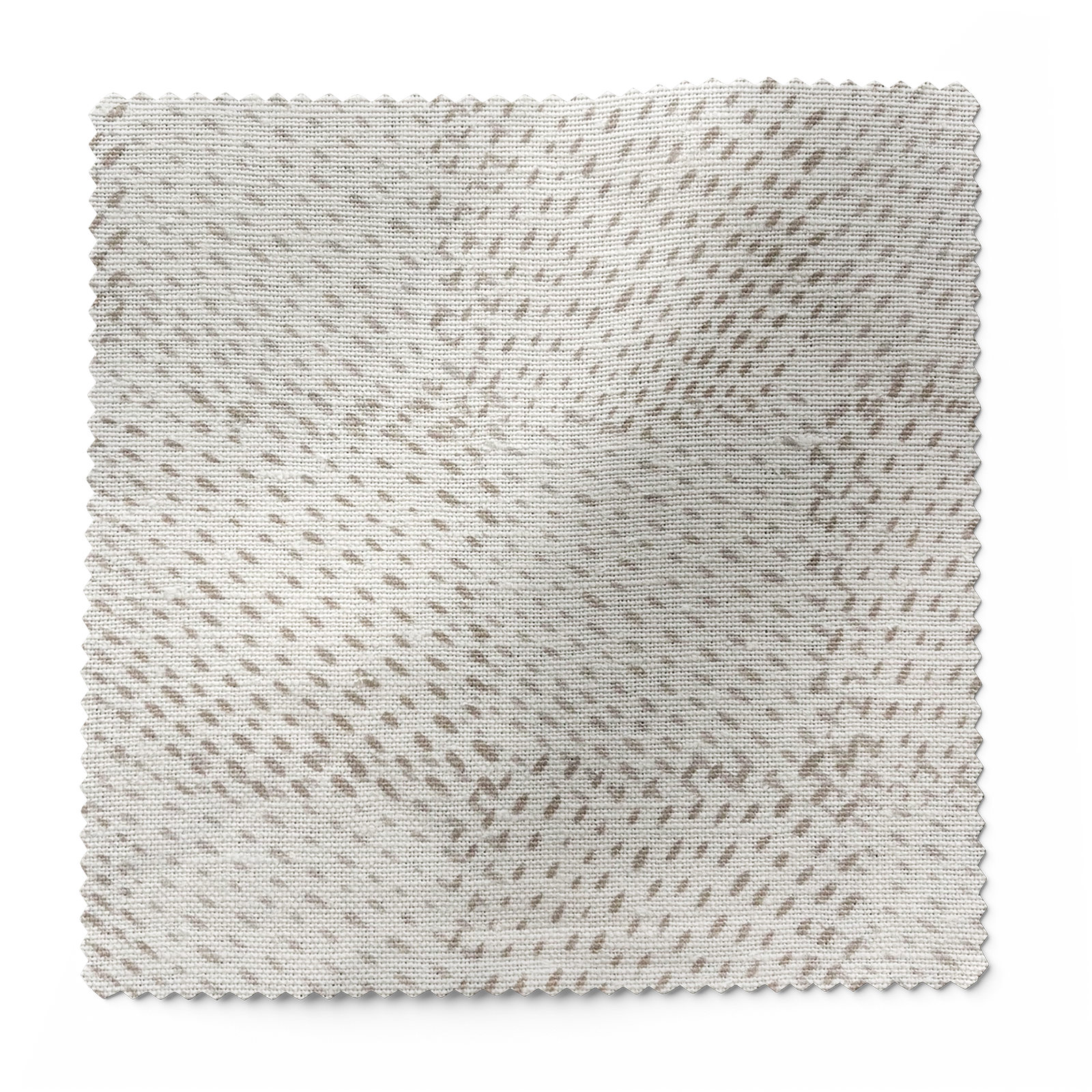 Speckled Check fabric in Sesame by Emily Daws – forest-inspired swatch with dotted and organic motifs