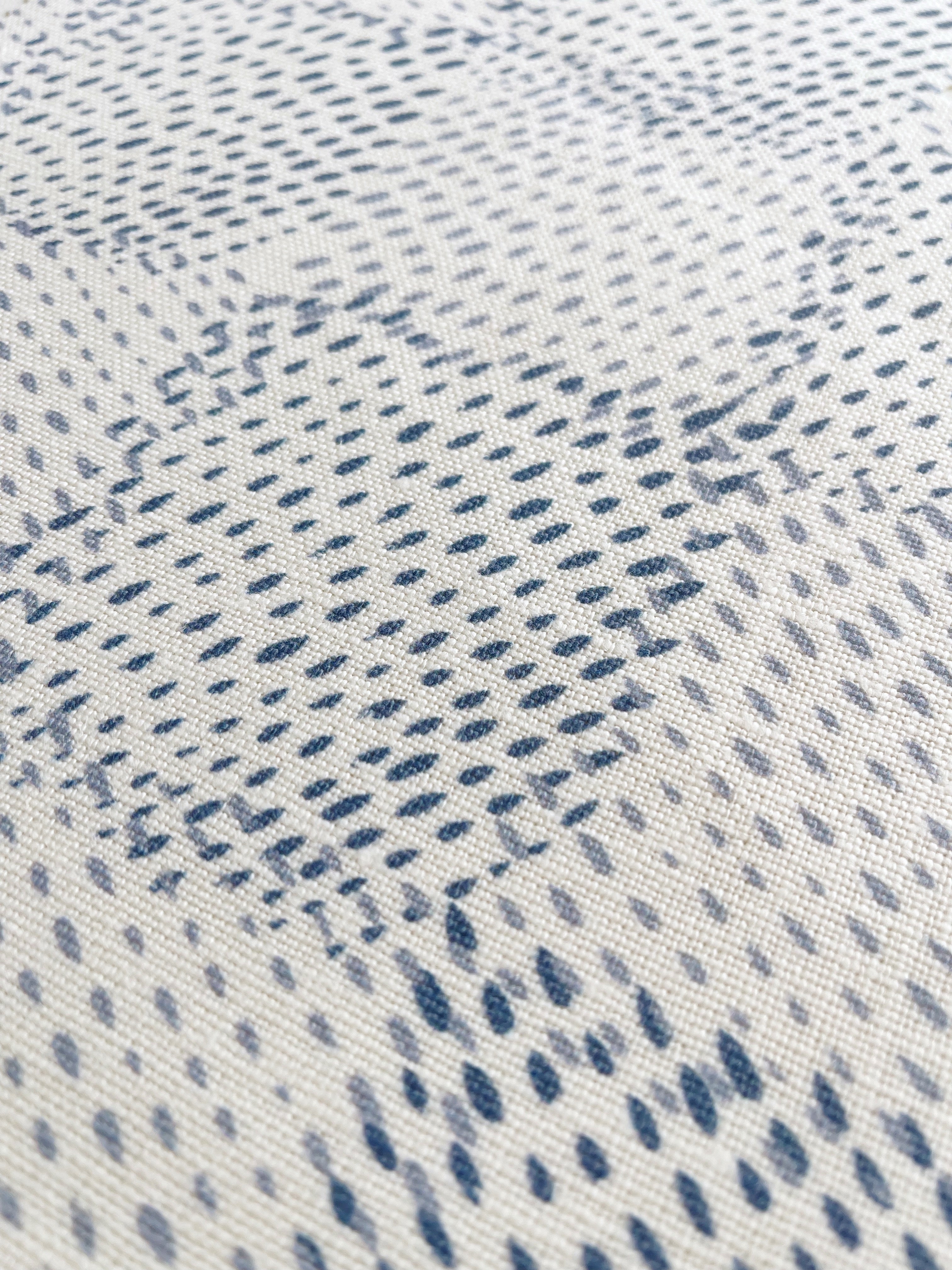 Speckled Check pillow in Topaz – close-up of natural linen and pattern from the Fauna Collection