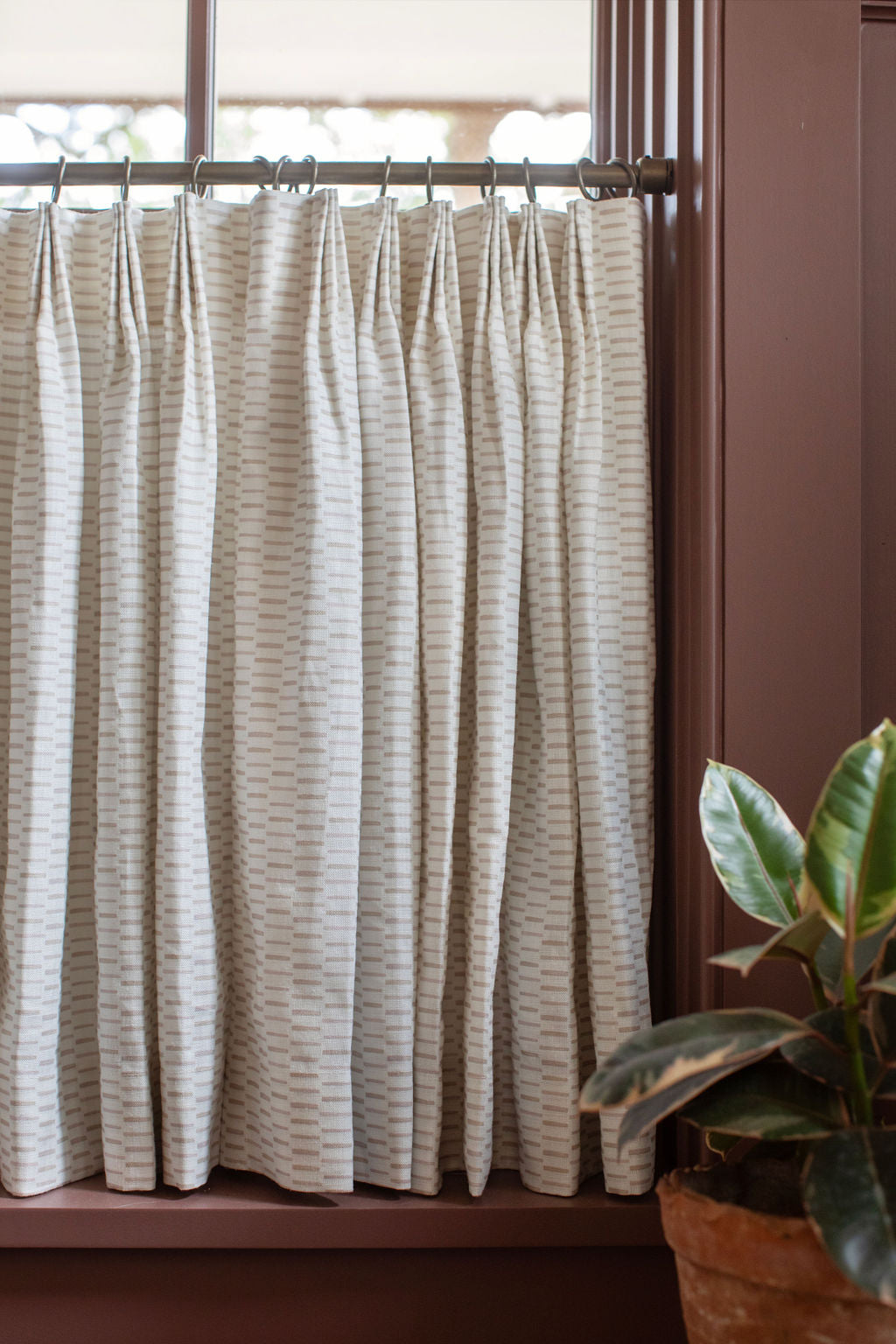 Sweetgrass fabric in Bloom by Emily Daws – styled in a coastal-inspired interior for pillows or window treatments – Charleston fabric by the yard for interiors