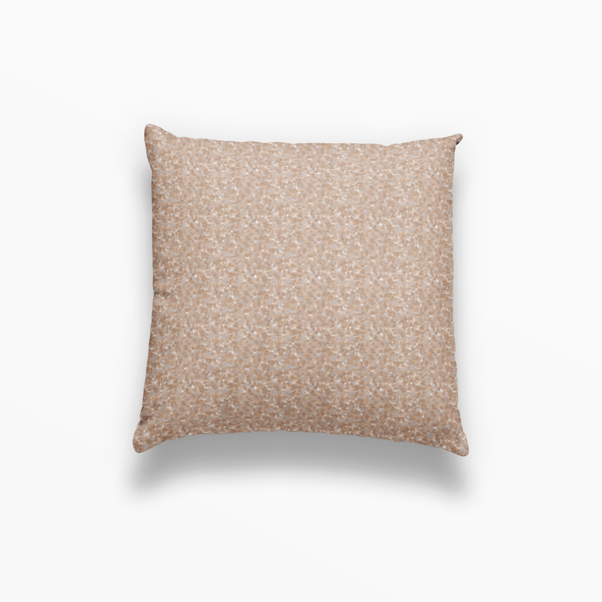Tortoise pillow in Taffy by Emily Daws – square throw pillow with dotted or spotted woodland design