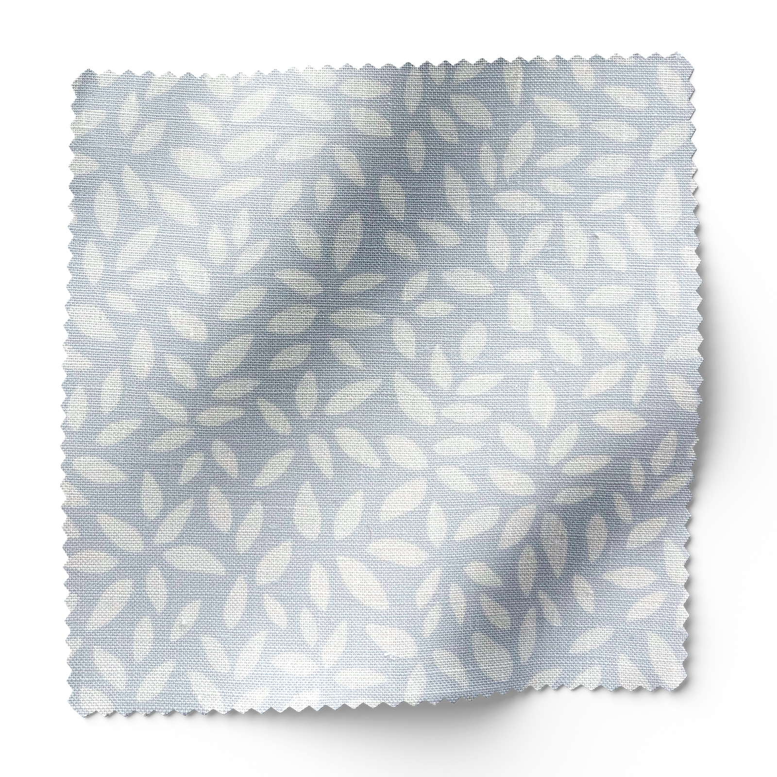 Wadmalaw fabric in Sky by Emily Daws – swatch view of coastal fabric by the yard in luxury linen – Sea Island fabric collection; luxury coastal fabric by the yard for interiors